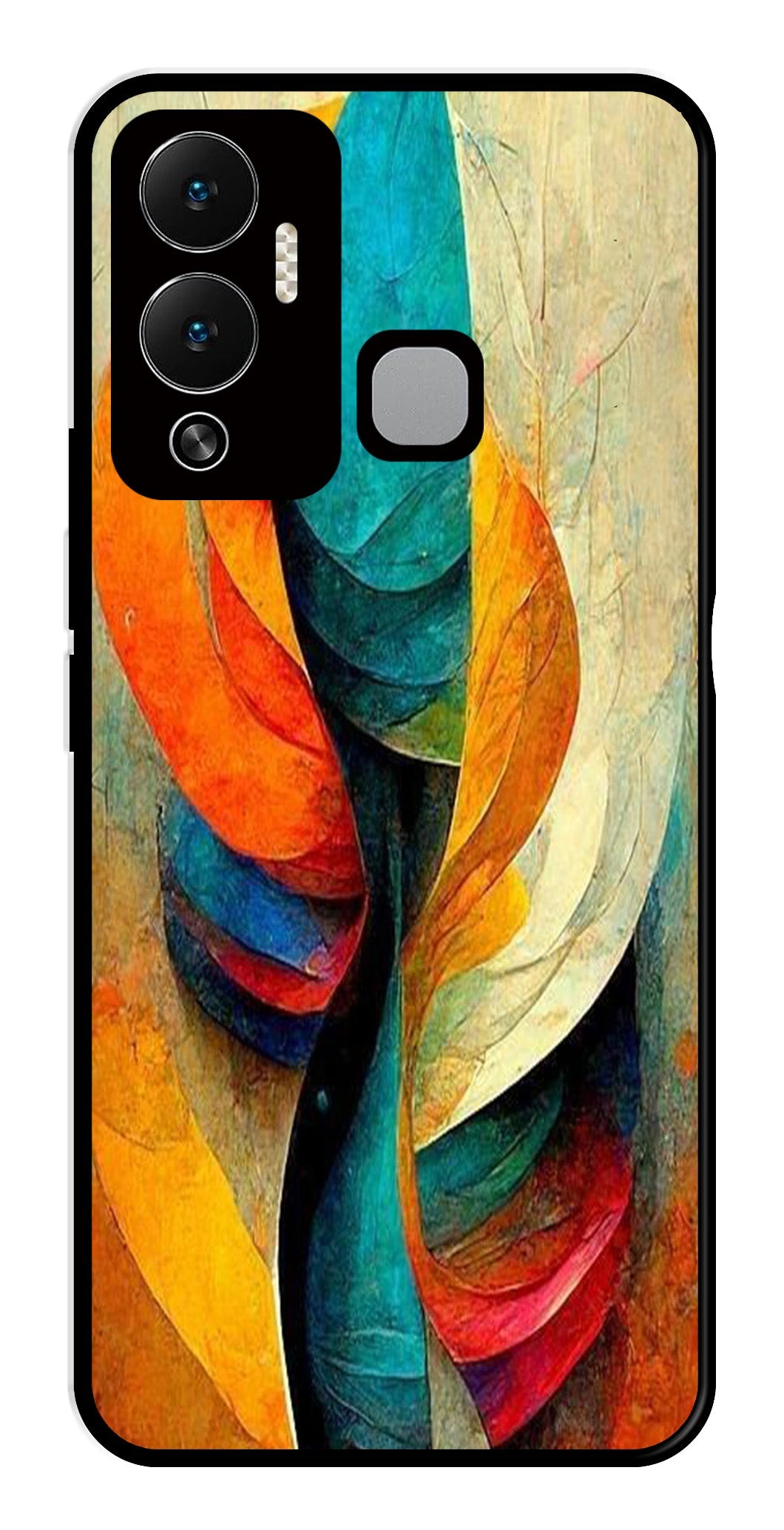 Modern Art Metal Mobile Case for Infinix Hot 12 Play Modern Art Metal Mobile Case for Infinix Hot 12 Play (Design No -11)