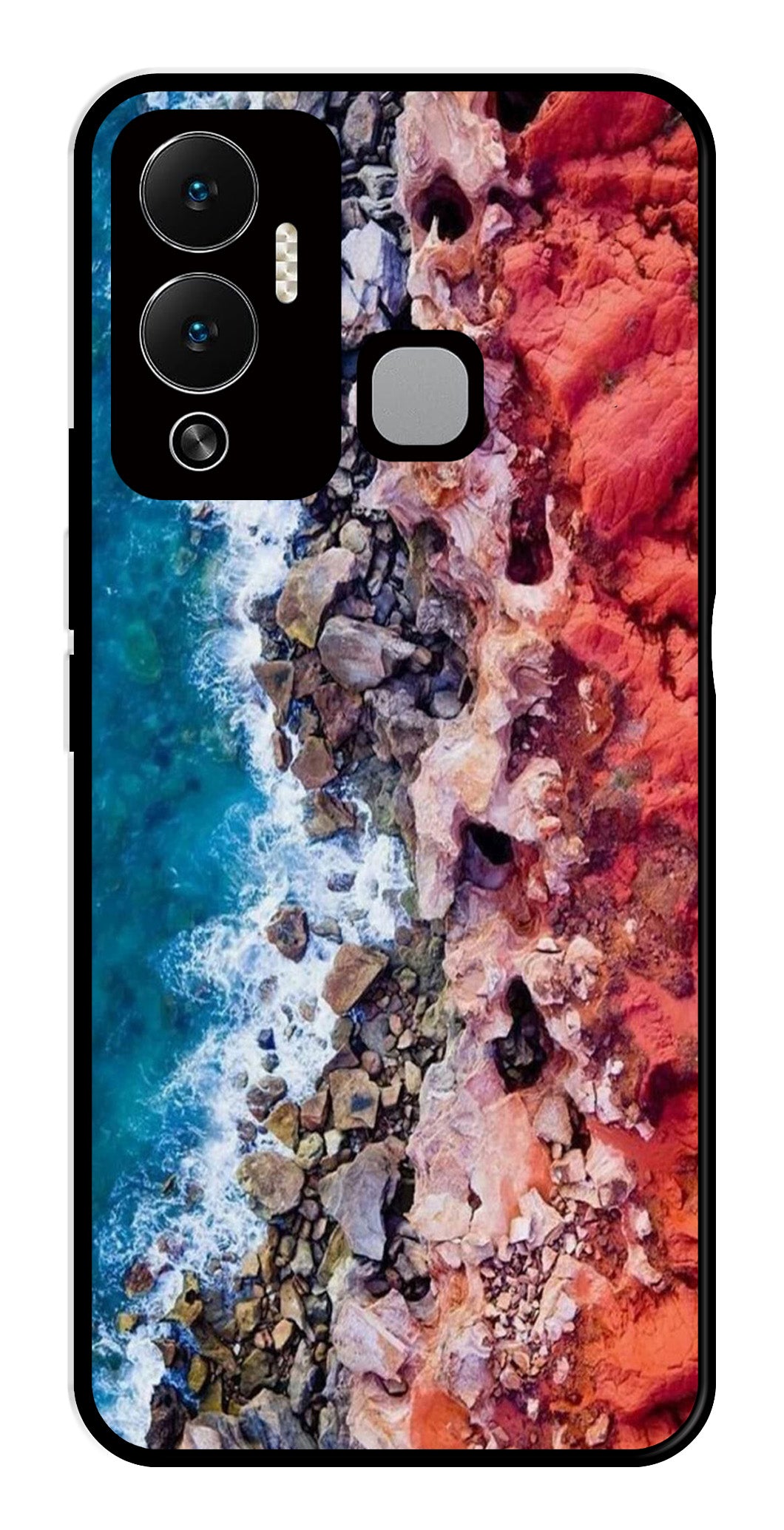 Sea Shore Metal Mobile Case for Infinix Hot 12 Play Sea Shore Metal Mobile Case for Infinix Hot 12 Play (Design No -18)