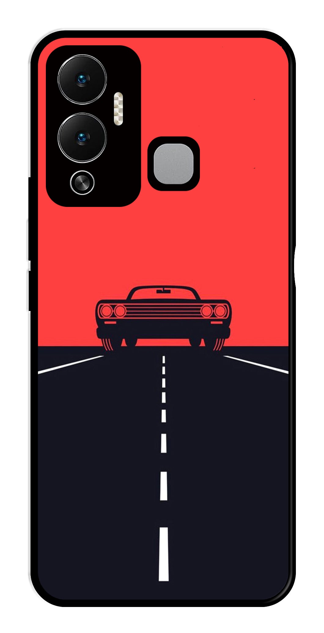 Car Lover Metal Mobile Case for Infinix Hot 12 Play Car Lover Metal Mobile Case for Infinix Hot 12 Play (Design No -21)