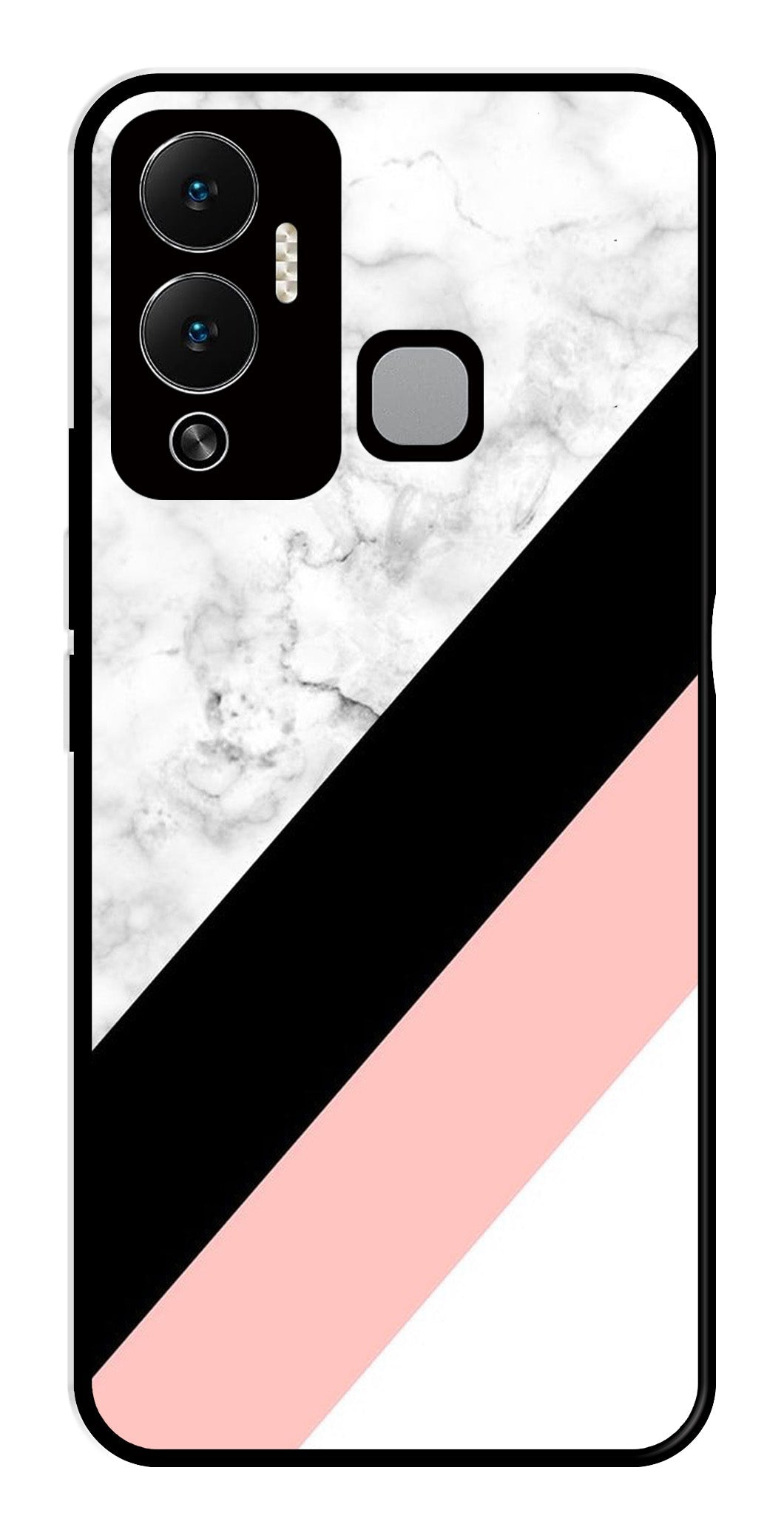 Marble Design Metal Mobile Case for Infinix Hot 12 Play Marble Design Metal Mobile Case for Infinix Hot 12 Play (Design No -24)