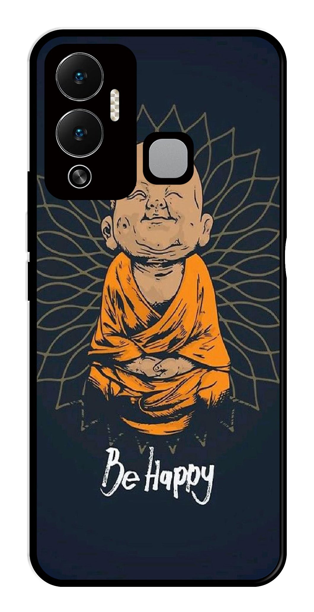 Be Happy Metal Mobile Case for Infinix Hot 12 Play Be Happy Metal Mobile Case for Infinix Hot 12 Play (Design No -27)