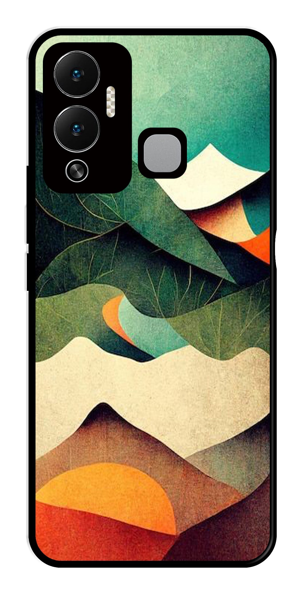 MultiColor Pattern Metal Mobile Case for Infinix Hot 12 Play MultiColor Pattern Metal Mobile Case for Infinix Hot 12 Play (Design No -43)