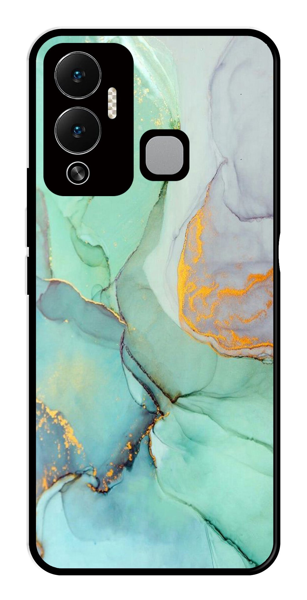 Marble Design Metal Mobile Case for Infinix Hot 12 Play Marble Design Metal Mobile Case for Infinix Hot 12 Play (Design No -46)