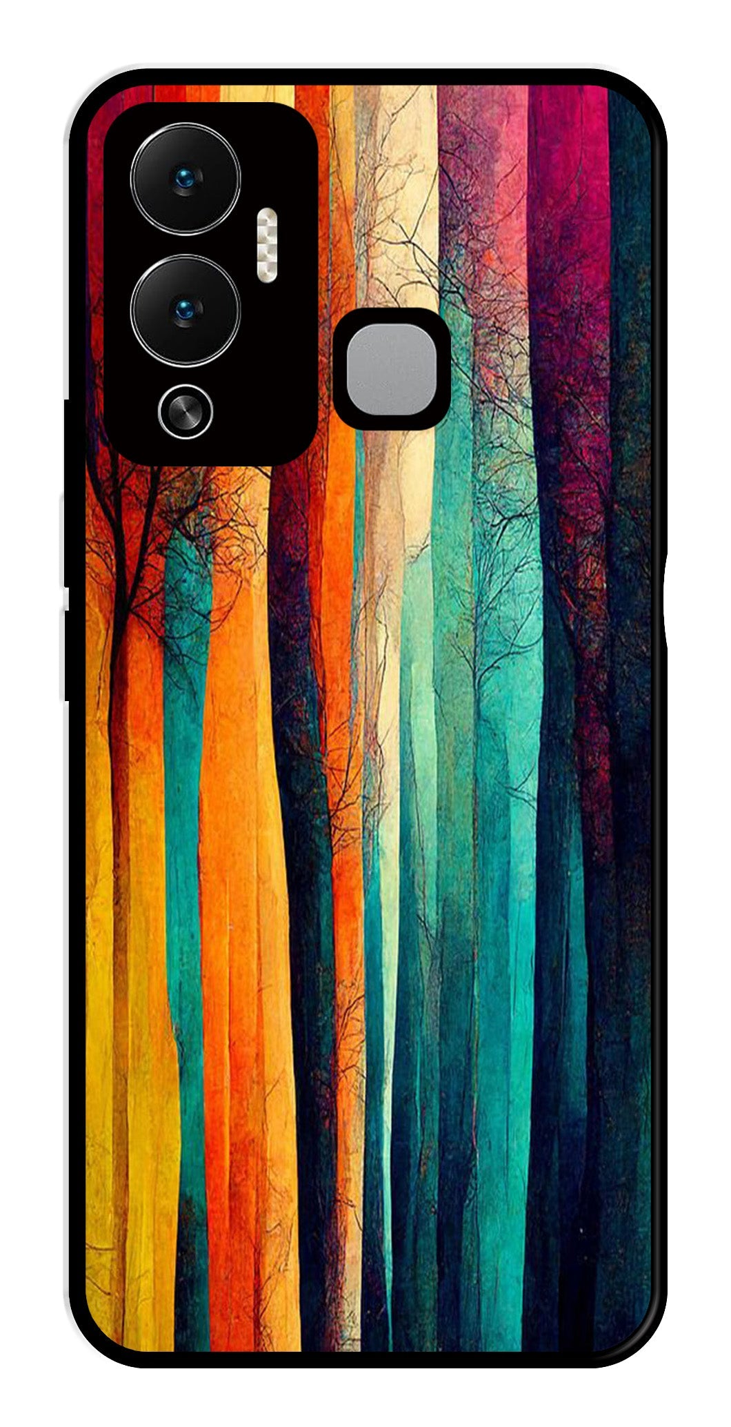 Modern Art Colorful Metal Mobile Case for Infinix Hot 12 Play Modern Art Colorful Metal Mobile Case for Infinix Hot 12 Play (Design No -47)