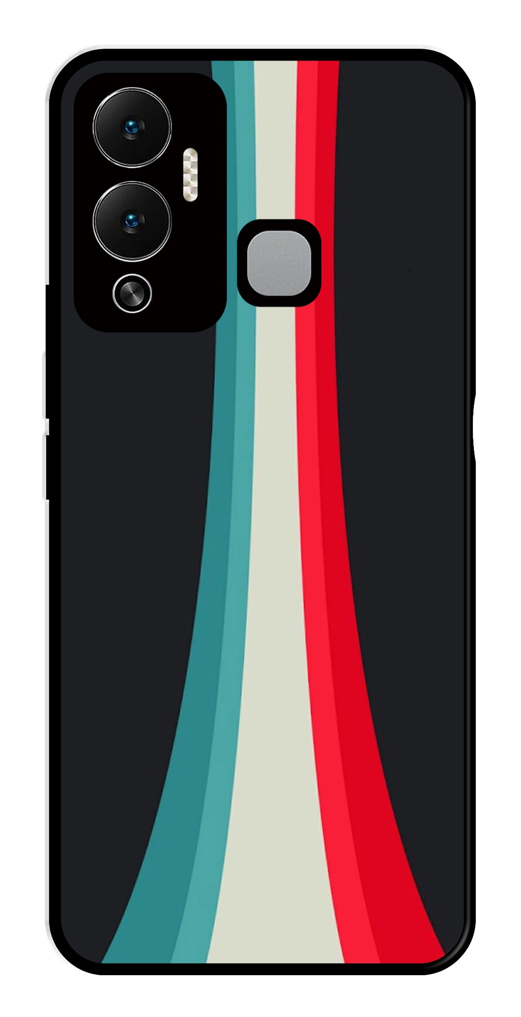 Modern Art Colorful Metal Mobile Case for Infinix Hot 12 Play Modern Art Colorful Metal Mobile Case for Infinix Hot 12 Play (Design No -48)