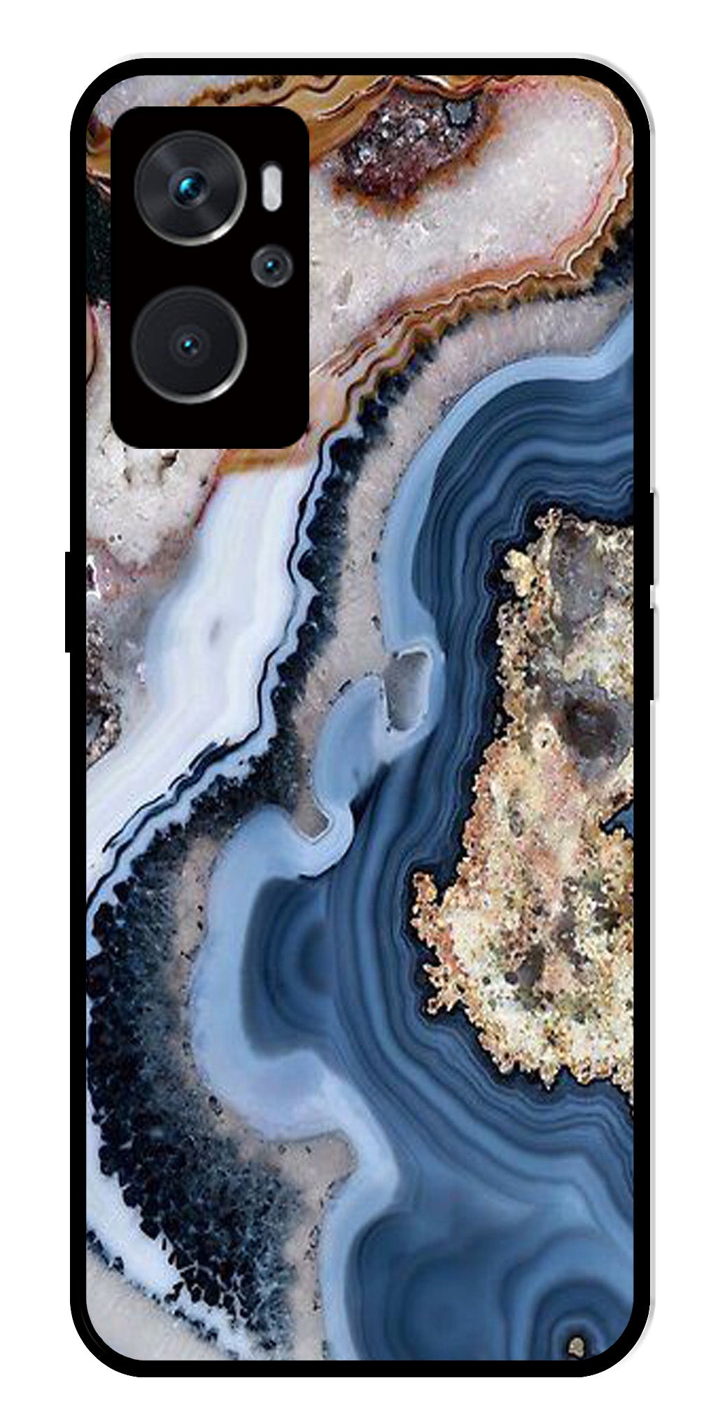 Marble Design Metal Mobile Case for Oppo K10 4G (Design No -53)