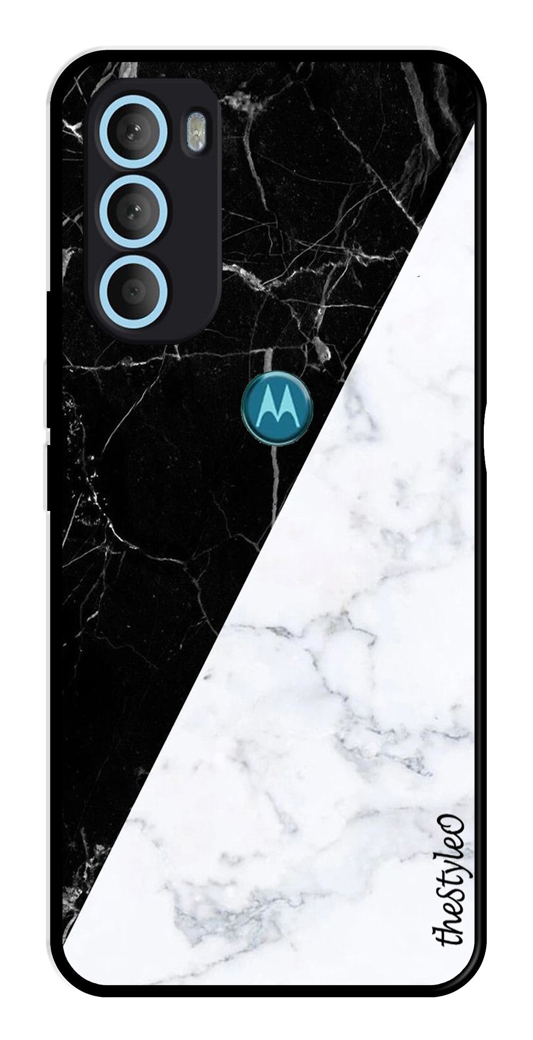 Black White Marble Design Metal Mobile Case for Moto G71 5G Black White Marble Design Metal Mobile Case for Moto G71 5G (Design No -09)