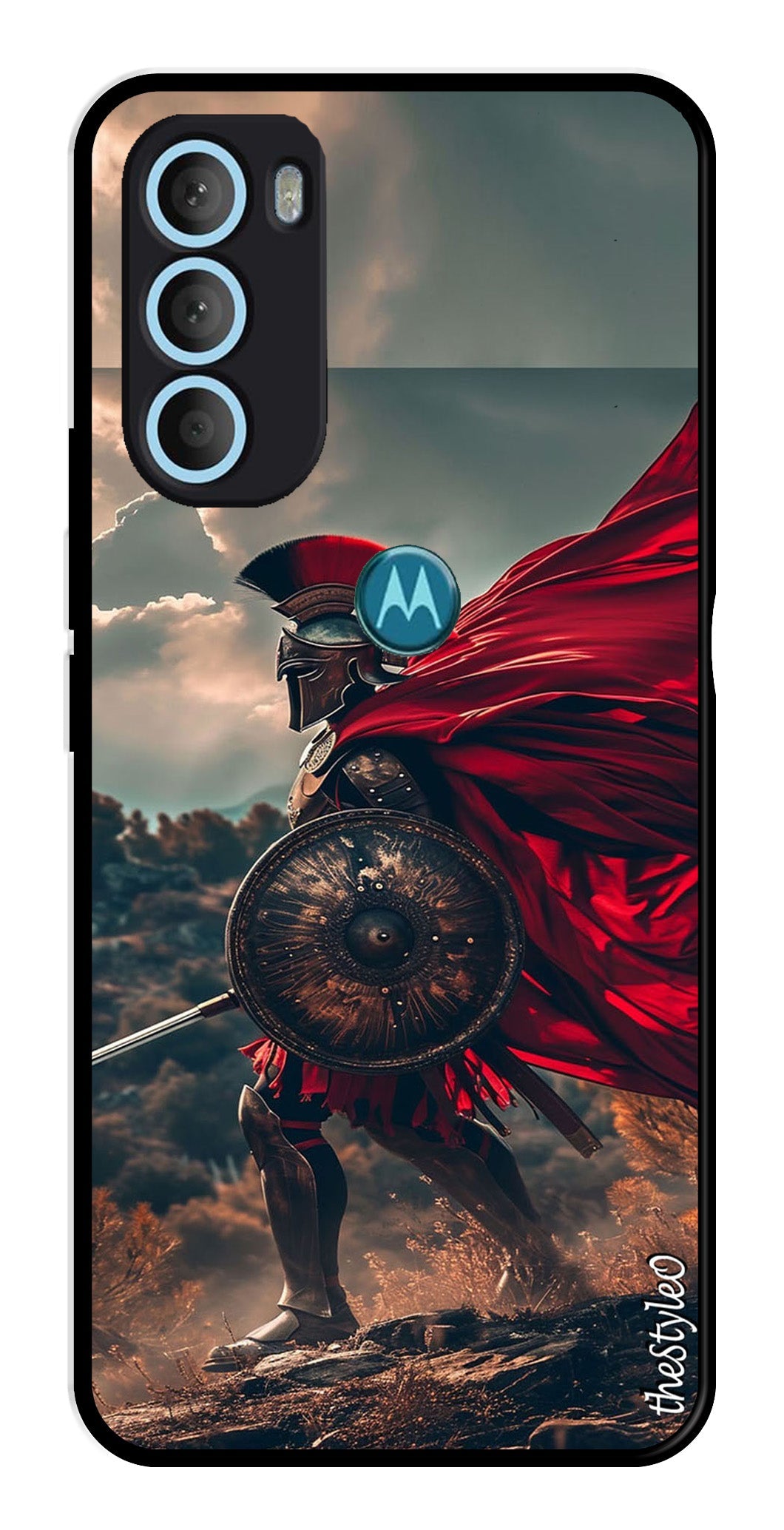 Spartan Fighter Metal Mobile Case for Moto G71 5G Spartan Fighter Metal Mobile Case for Moto G71 5G (Design No -89)