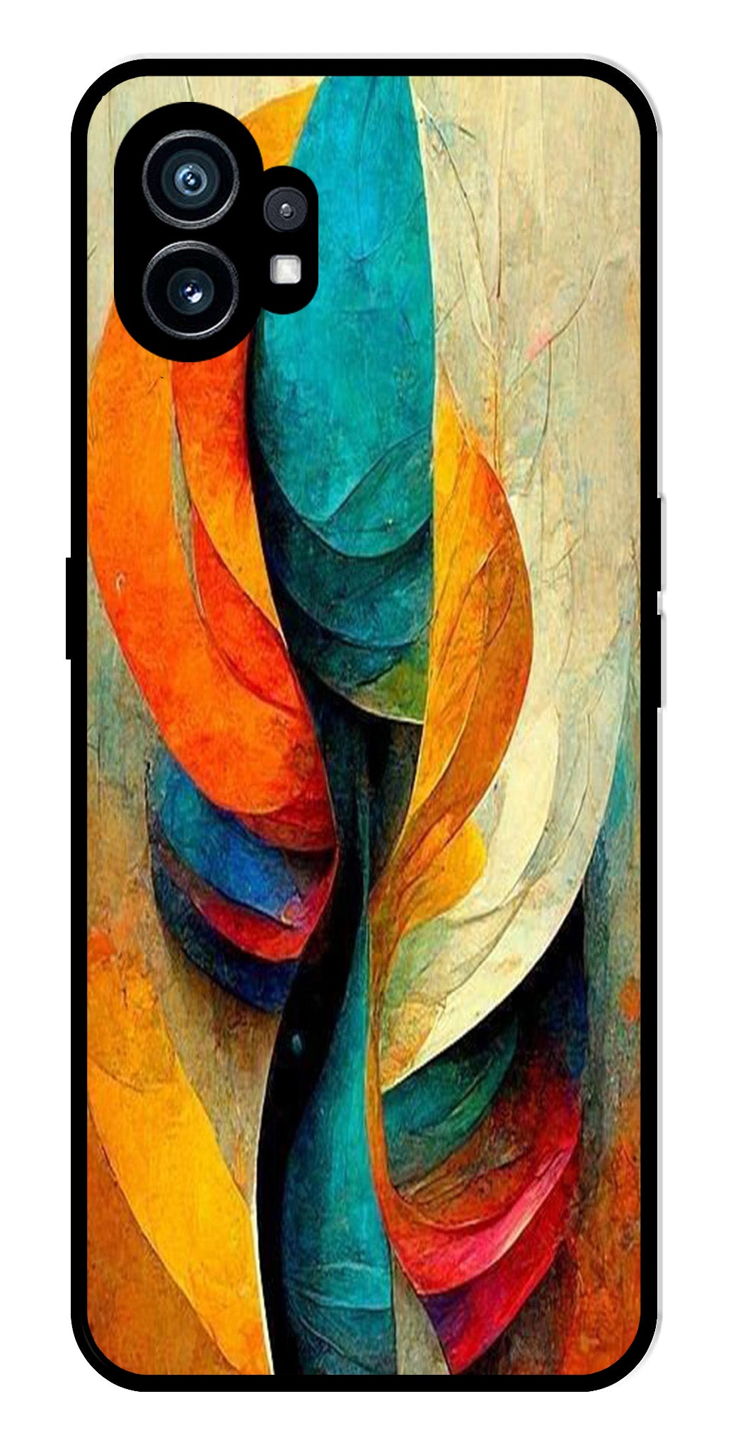 Modern Art Metal Mobile Case for Nothing Phone 1 Modern Art Metal Mobile Case for Nothing Phone 1 (Design No -11)