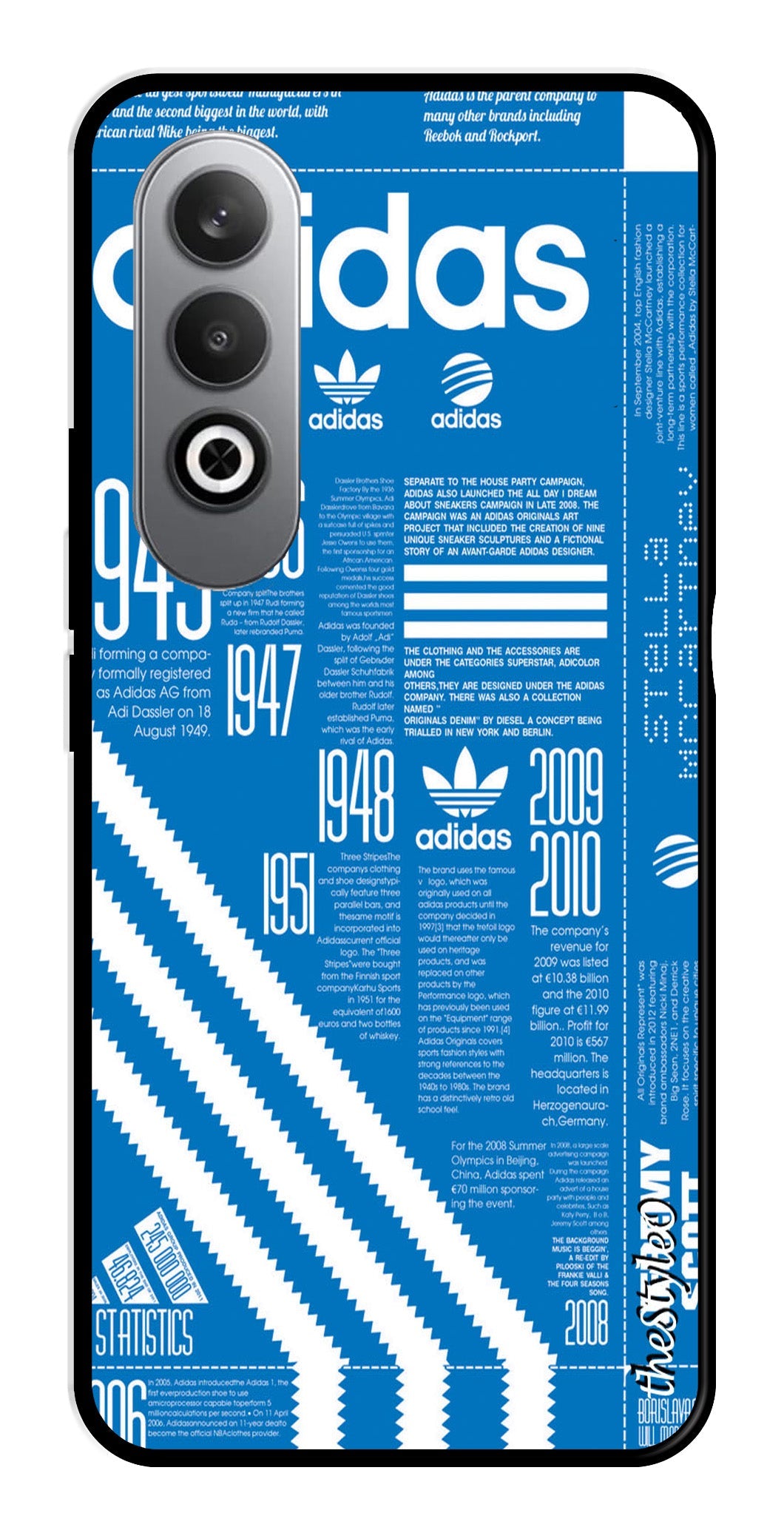 Adidas Design Metal Mobile Case for OnePlus Nord CE4 Adidas Design Metal Mobile Case for OnePlus Nord CE4 (Design No -58)