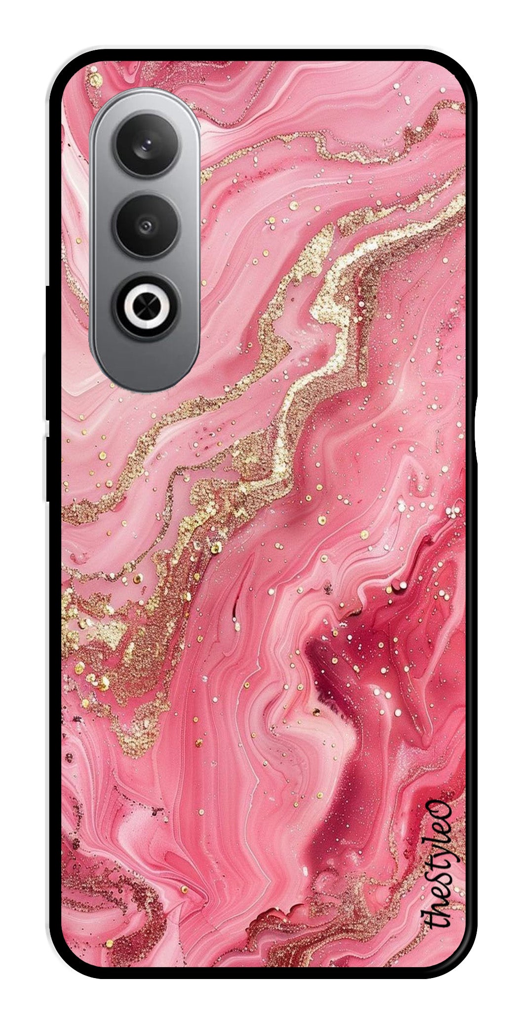 Pink Marble Metal Mobile Case for OnePlus Nord CE4 Pink Marble Metal Mobile Case for OnePlus Nord CE4 (Design No -66)