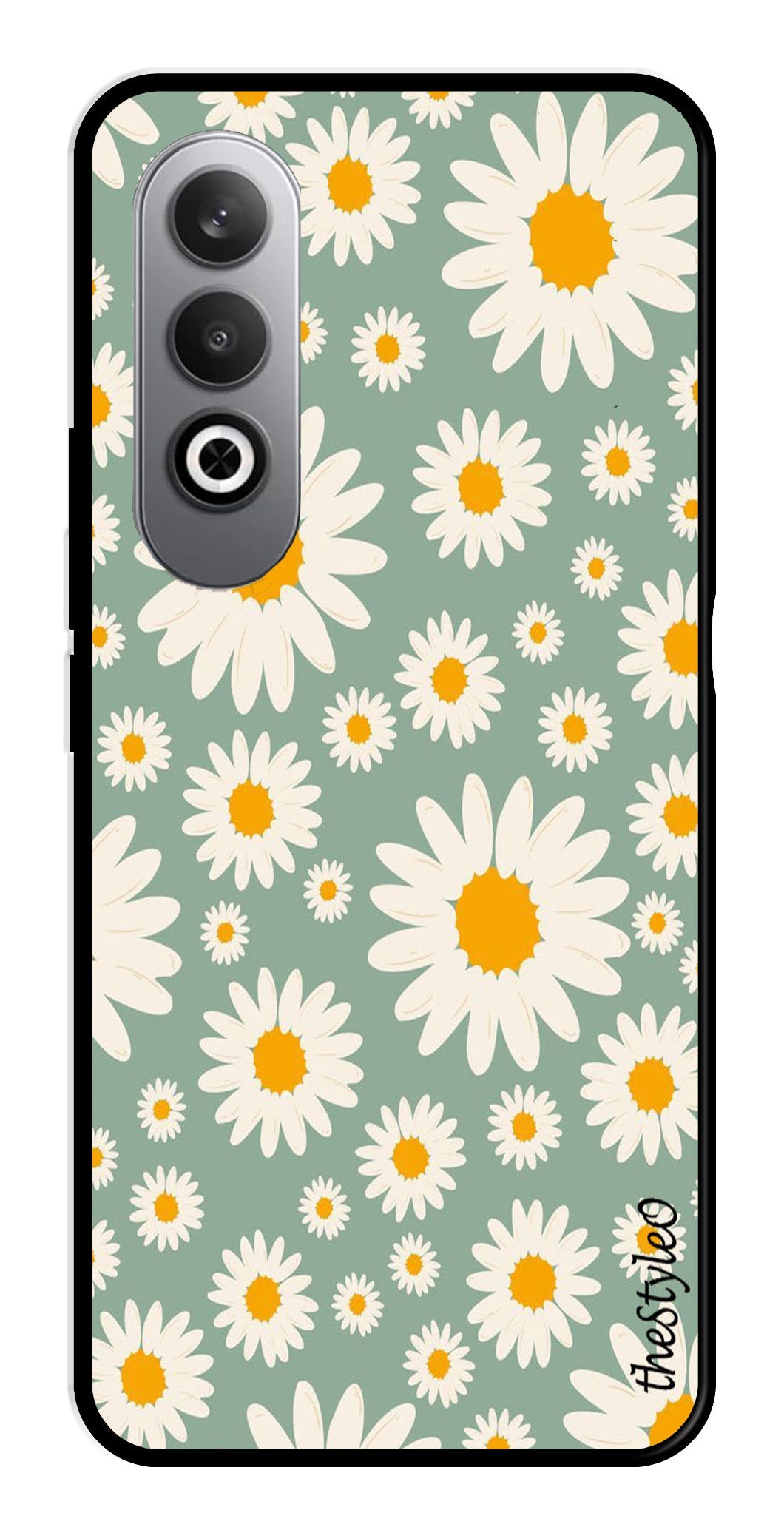 Floral Design Metal Mobile Case for OnePlus Nord CE4 Floral Design Metal Mobile Case for OnePlus Nord CE4 (Design No -87)