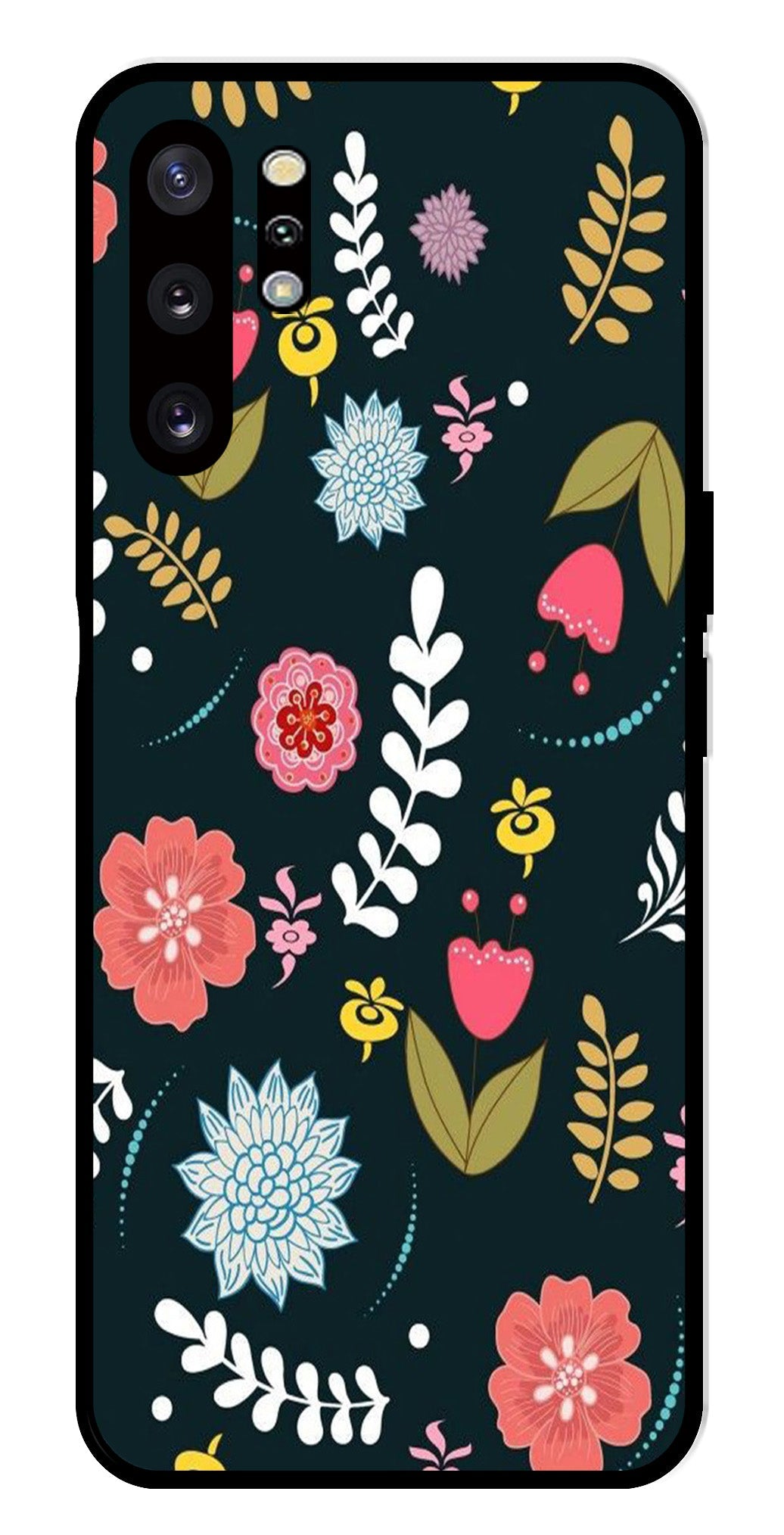 Floral Pattern2 Metal Mobile Case for Samsung Galaxy Note 10 Plus Floral Pattern2 Metal Mobile Case for Samsung Galaxy Note 10 Plus (Design No -12)
