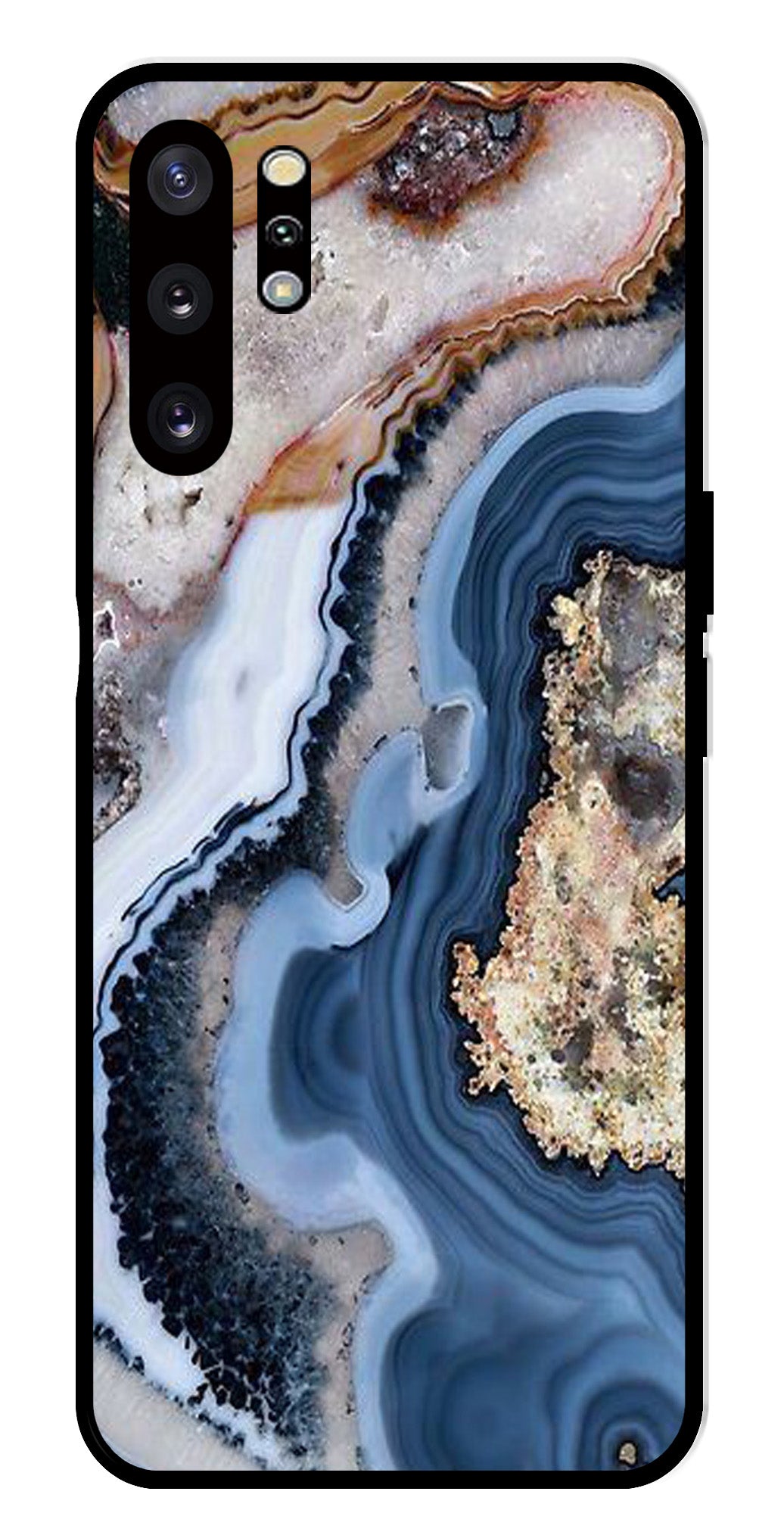 Marble Design Metal Mobile Case for Samsung Galaxy Note 10 Plus (Design No -53)