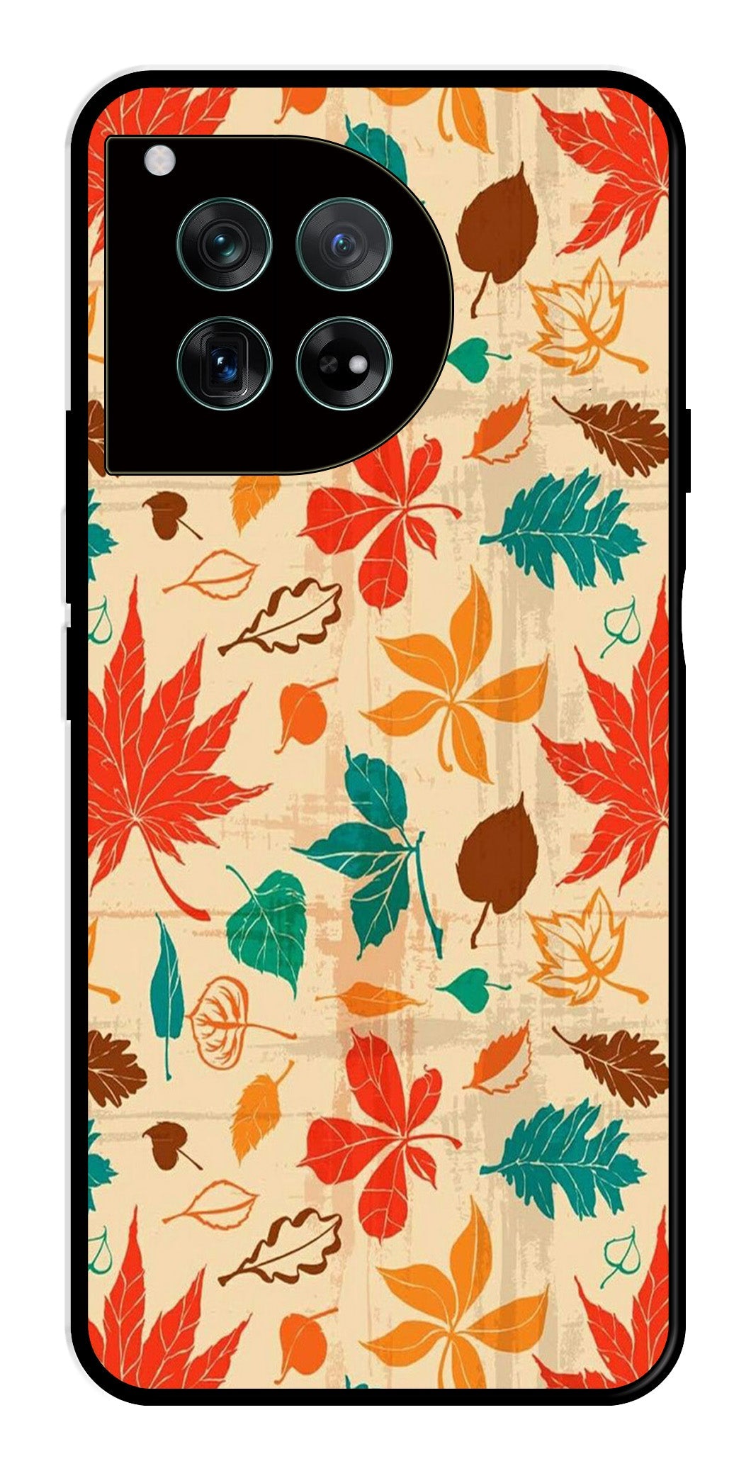 Leafs Design Metal Mobile Case for OnePlus 12 5G Metal Case Leafs Design Metal Mobile Case for OnePlus 12 5G Metal Case