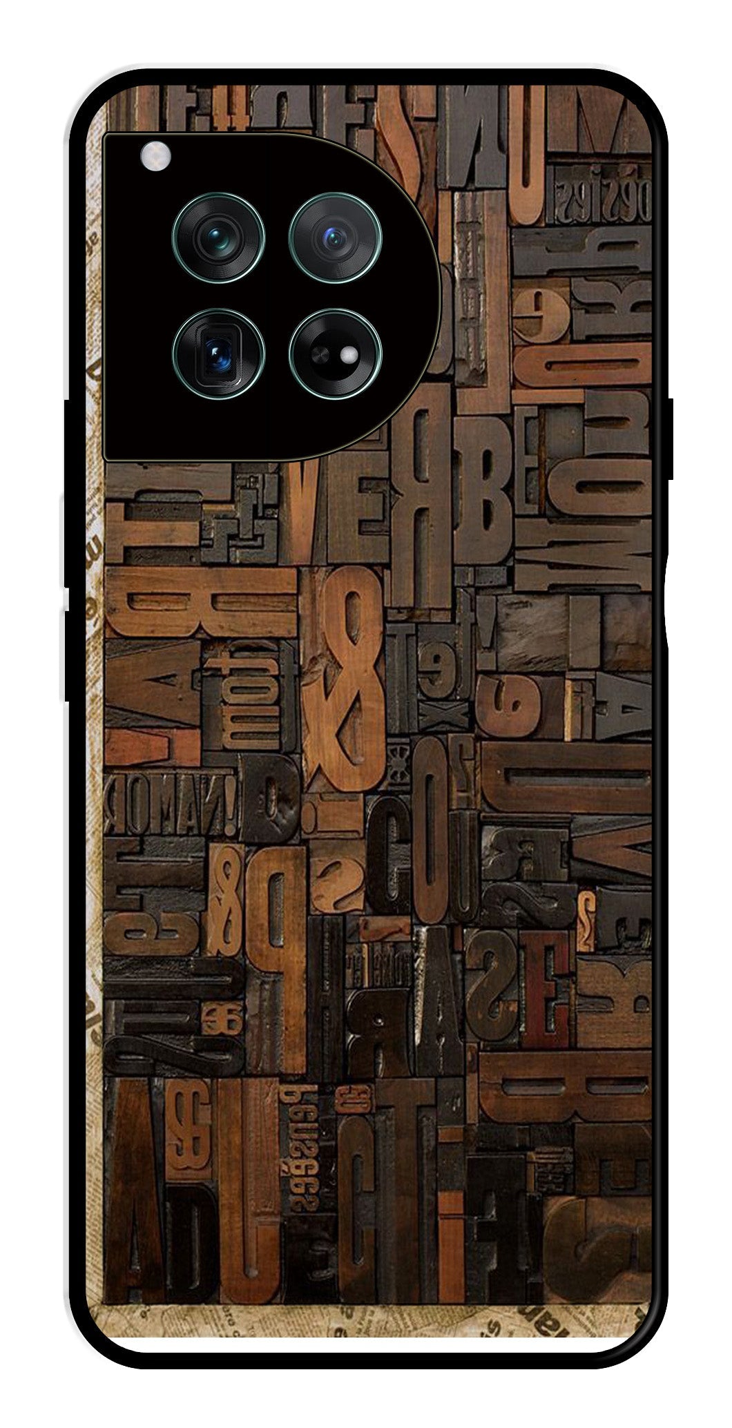 Alphabets Metal Mobile Case for OnePlus 12 5G Metal Case Alphabets Metal Mobile Case for OnePlus 12 5G Metal Case