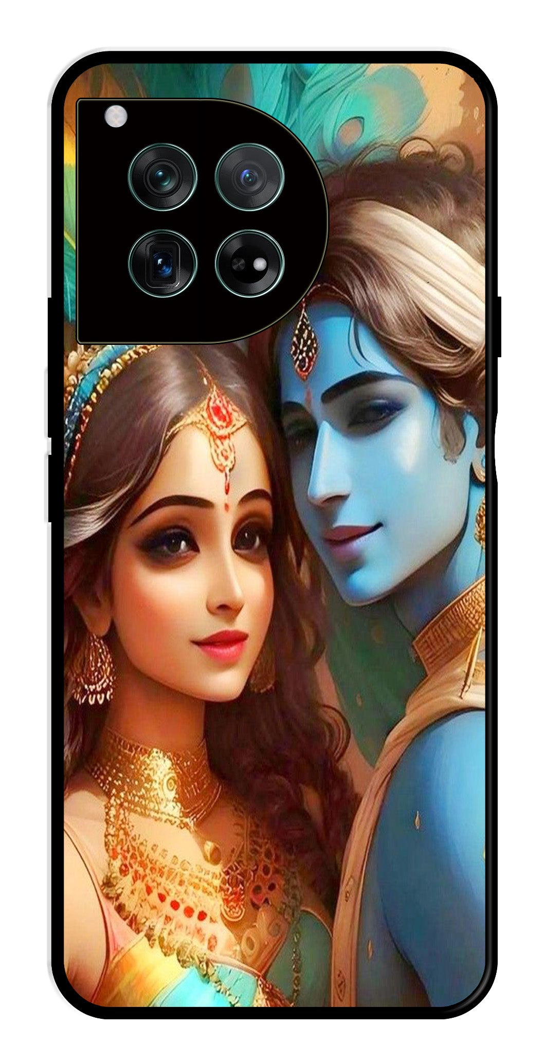 Lord Radha Krishna Metal Mobile Case for OnePlus 12R 5G Metal Case Lord Radha Krishna Metal Mobile Case for OnePlus 12R 5G Metal Case