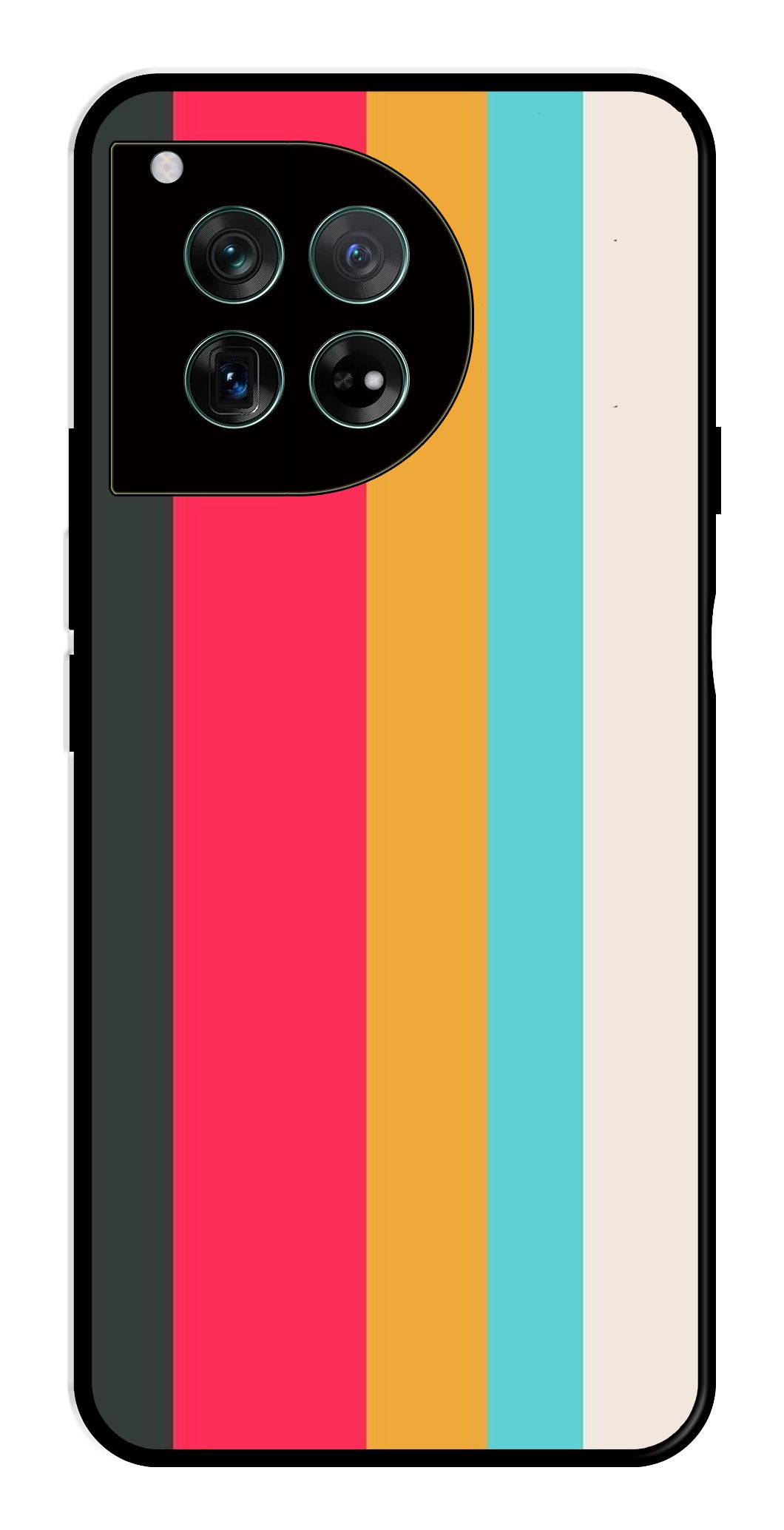 Muted Rainbow Metal Mobile Case for OnePlus 12R 5G Metal Case Muted Rainbow Metal Mobile Case for OnePlus 12R 5G Metal Case