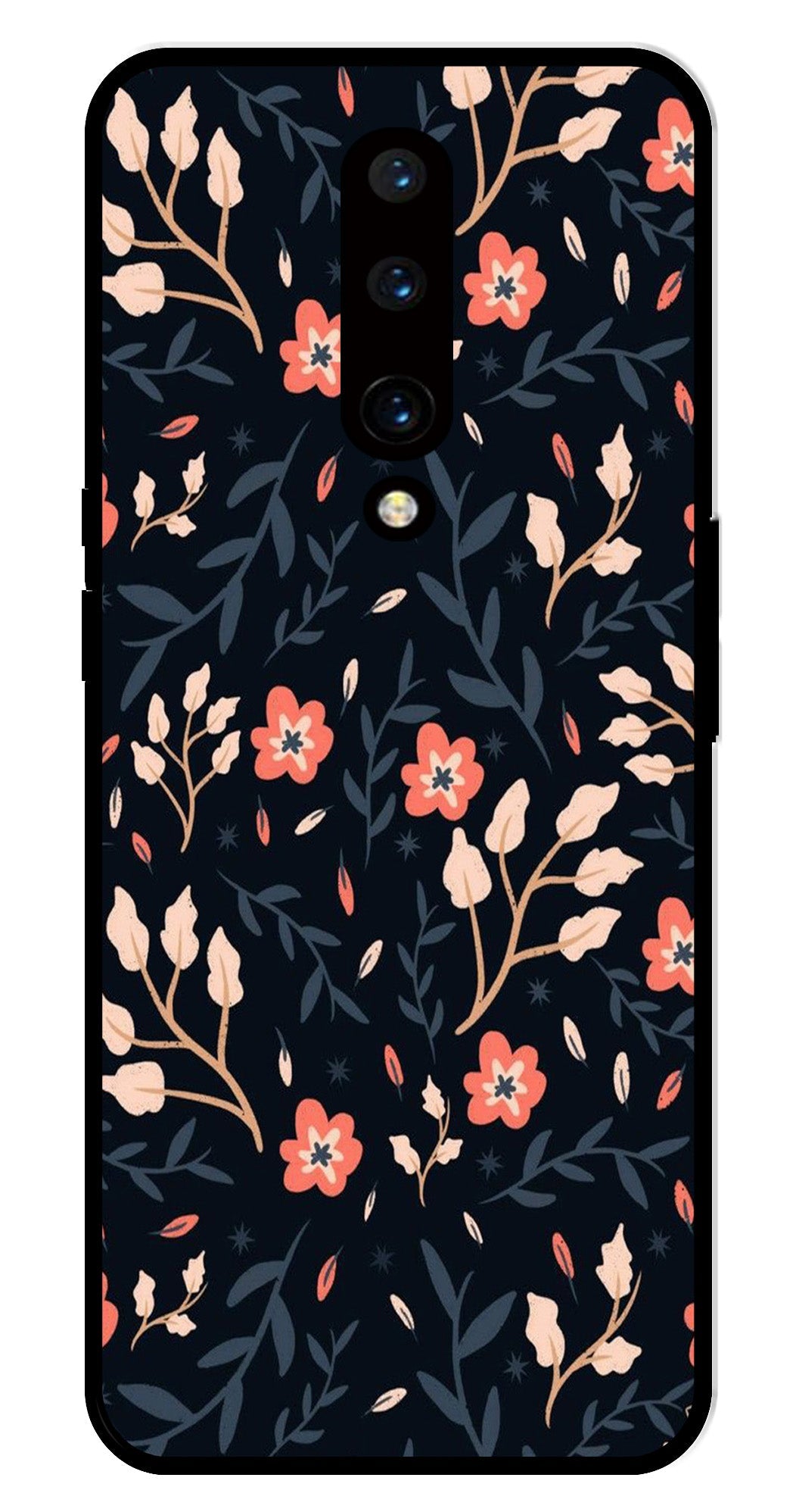 Floral Pattern Metal Mobile Case for OnePlus 7 Pro Floral Pattern Metal Mobile Case for OnePlus 7 Pro