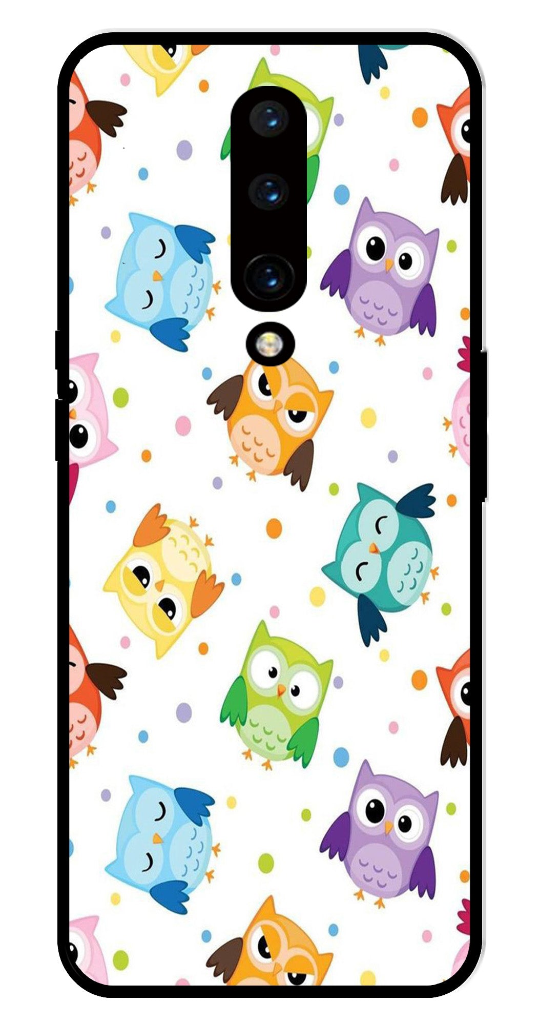 Owls Pattern Metal Mobile Case for OnePlus 7 Pro Owls Pattern Metal Mobile Case for OnePlus 7 Pro