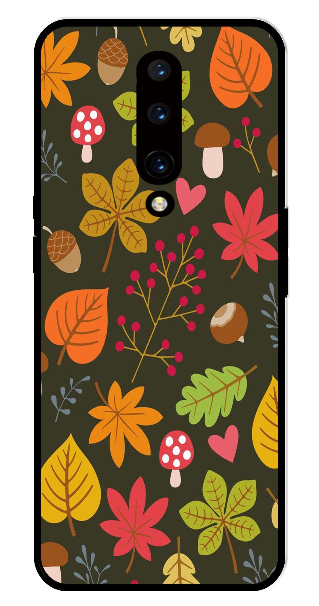 Leaves Design Metal Mobile Case for OnePlus 7 Pro Leaves Design Metal Mobile Case for OnePlus 7 Pro
