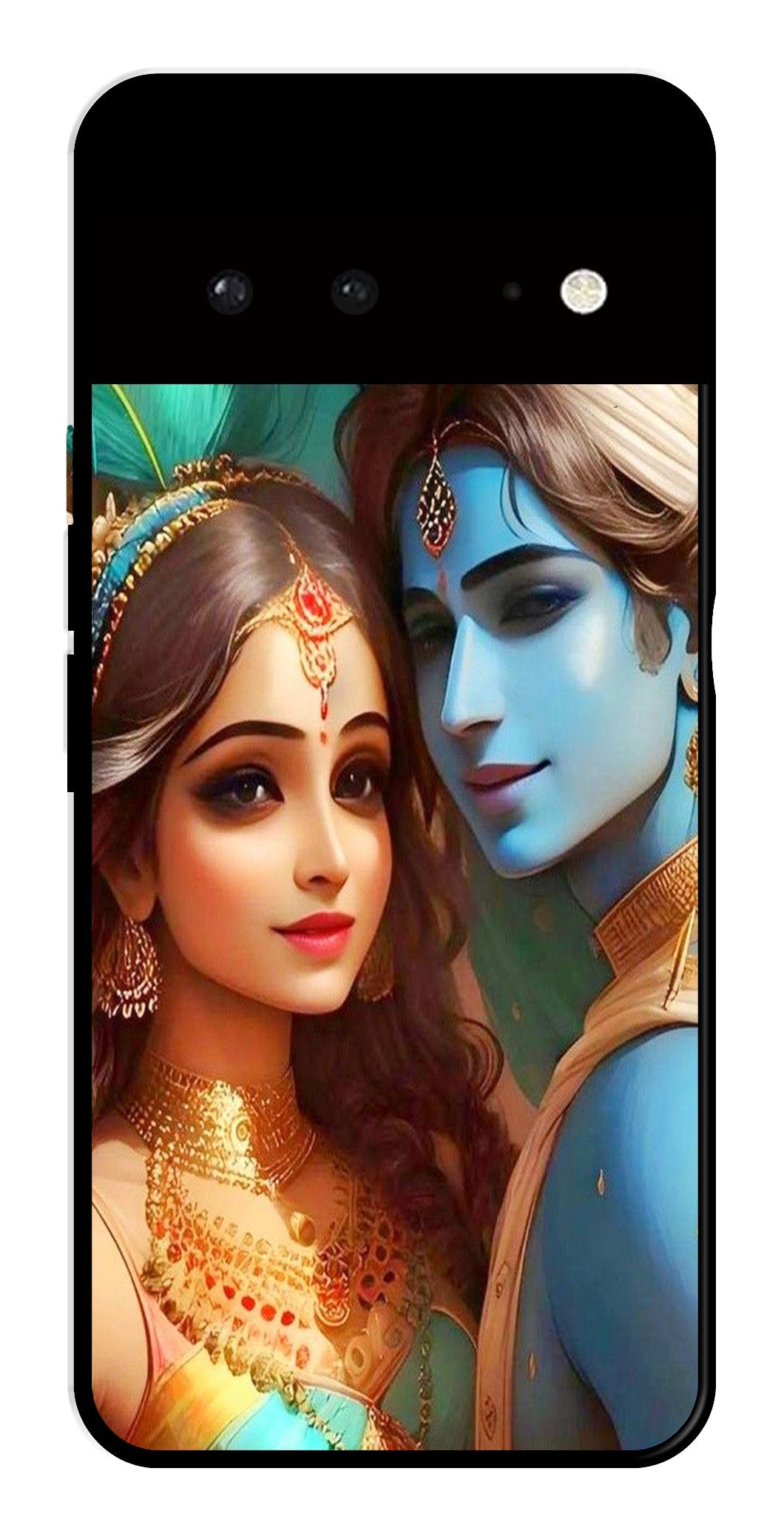 Lord Radha Krishna Metal Mobile Case for Google Pixel 6 5G Lord Radha Krishna Metal Mobile Case for Google Pixel 6 5G (Design No -01)