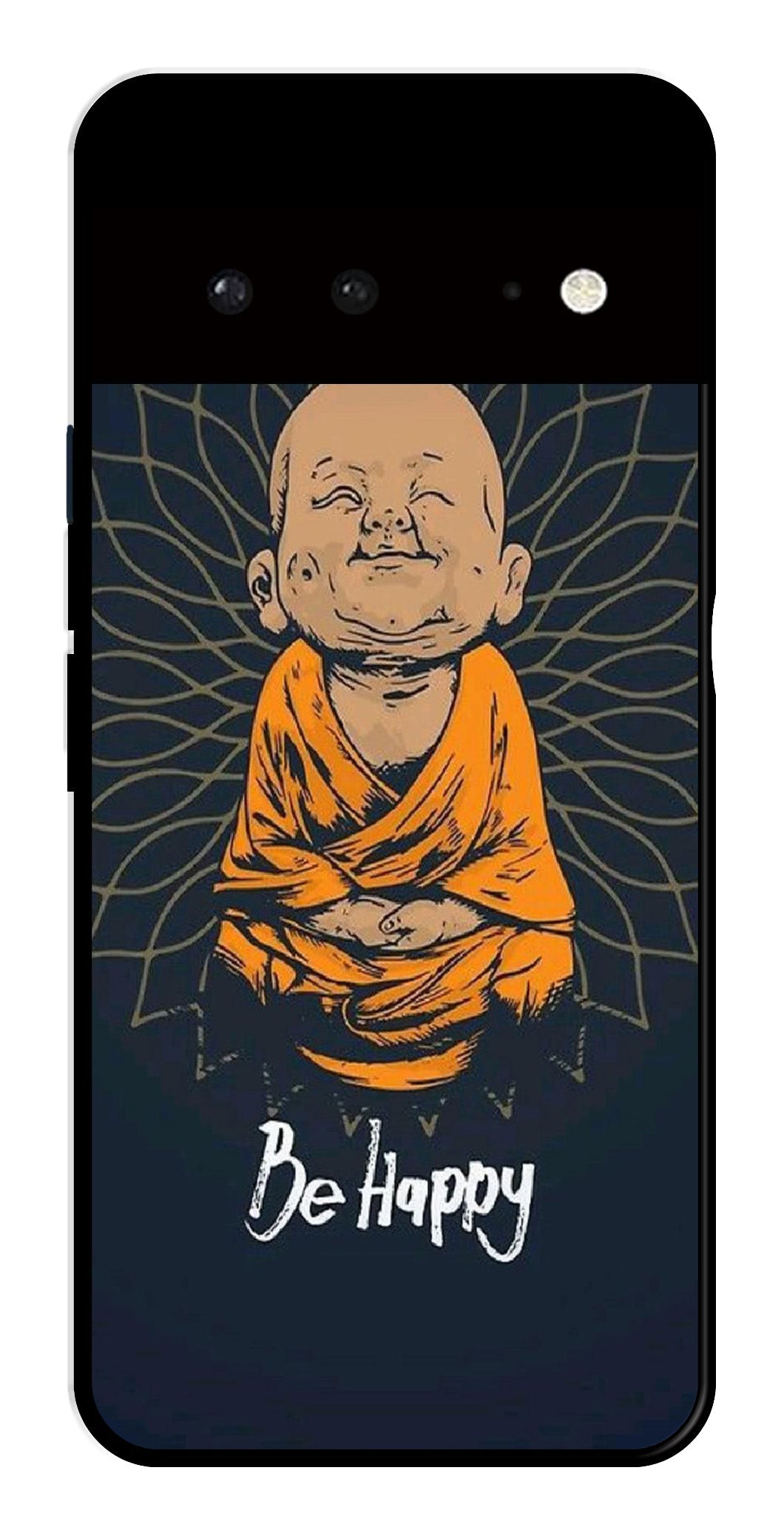 Be Happy Metal Mobile Case for Google Pixel 6 5G Be Happy Metal Mobile Case for Google Pixel 6 5G (Design No -27)