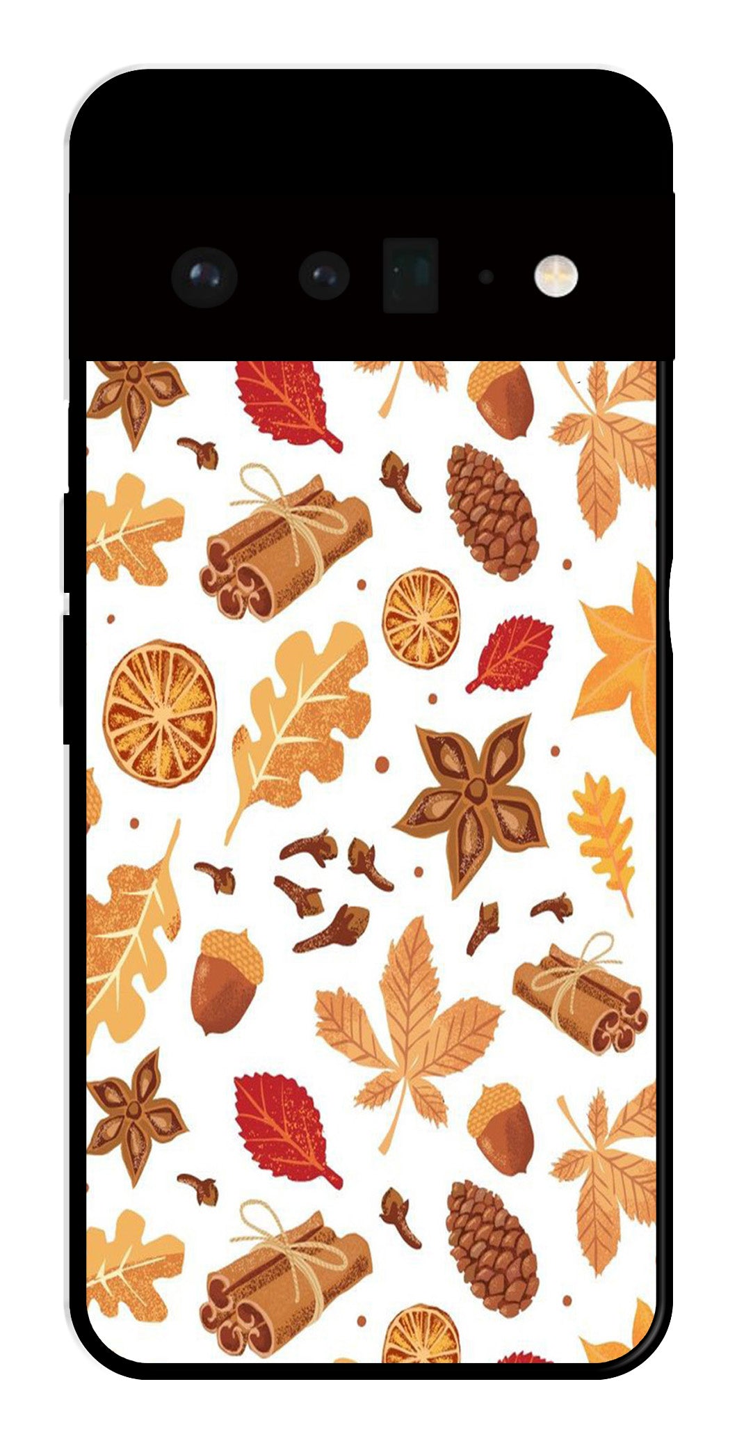 Autumn Leaf Metal Mobile Case for Google Pixel 6 Pro 5G Autumn Leaf Metal Mobile Case for Google Pixel 6 Pro 5G (Design No -19)