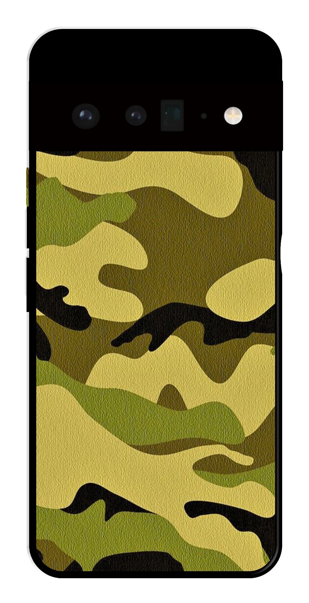 Army Pattern Metal Mobile Case for Google Pixel 6 Pro 5G Army Pattern Metal Mobile Case for Google Pixel 6 Pro 5G (Design No -35)