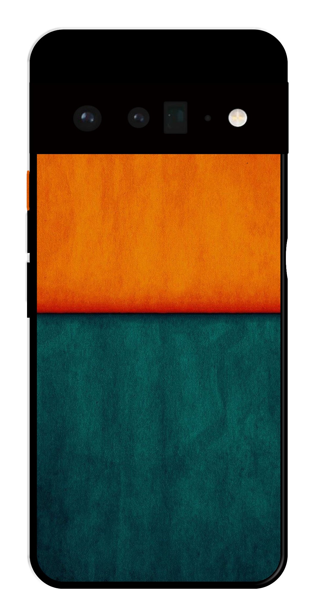 Orange Green Pattern Metal Mobile Case for Google Pixel 6 Pro 5G Orange Green Pattern Metal Mobile Case for Google Pixel 6 Pro 5G (Design No -45)