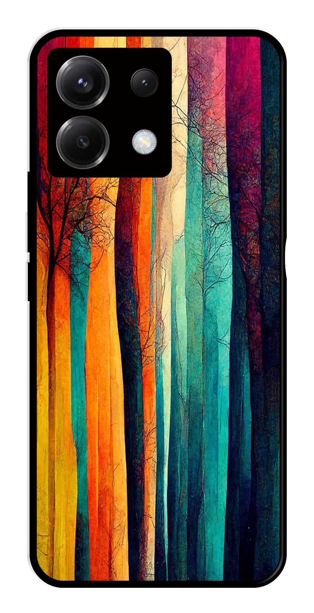 Modern Art Colorful Metal Mobile Case for Poco X6 5G Modern Art Colorful Metal Mobile Case for Poco X6 5G (Design No -47)