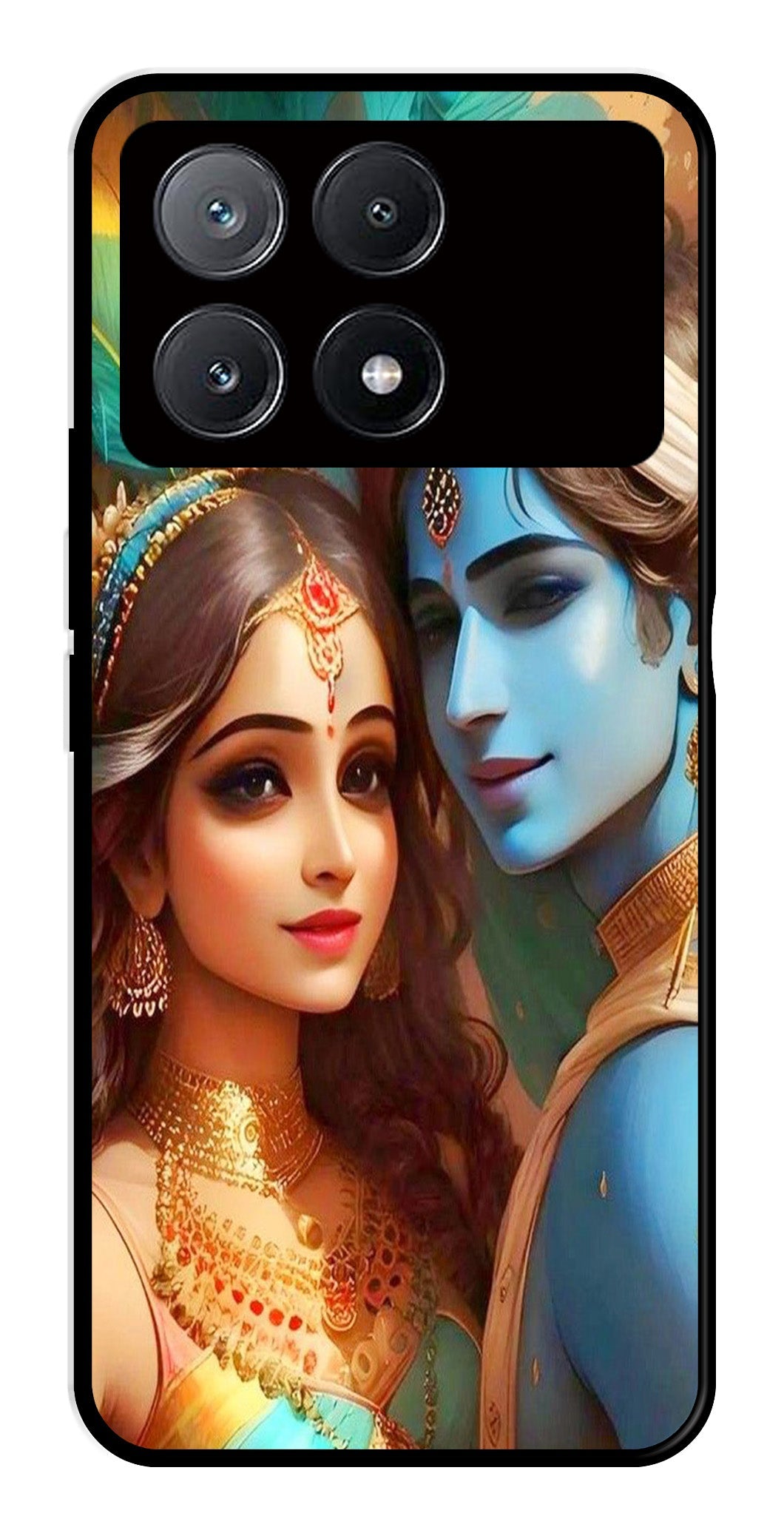 Lord Radha Krishna Metal Mobile Case for Poco X6 Pro 5G Lord Radha Krishna Metal Mobile Case for Poco X6 Pro 5G (Design No -01)