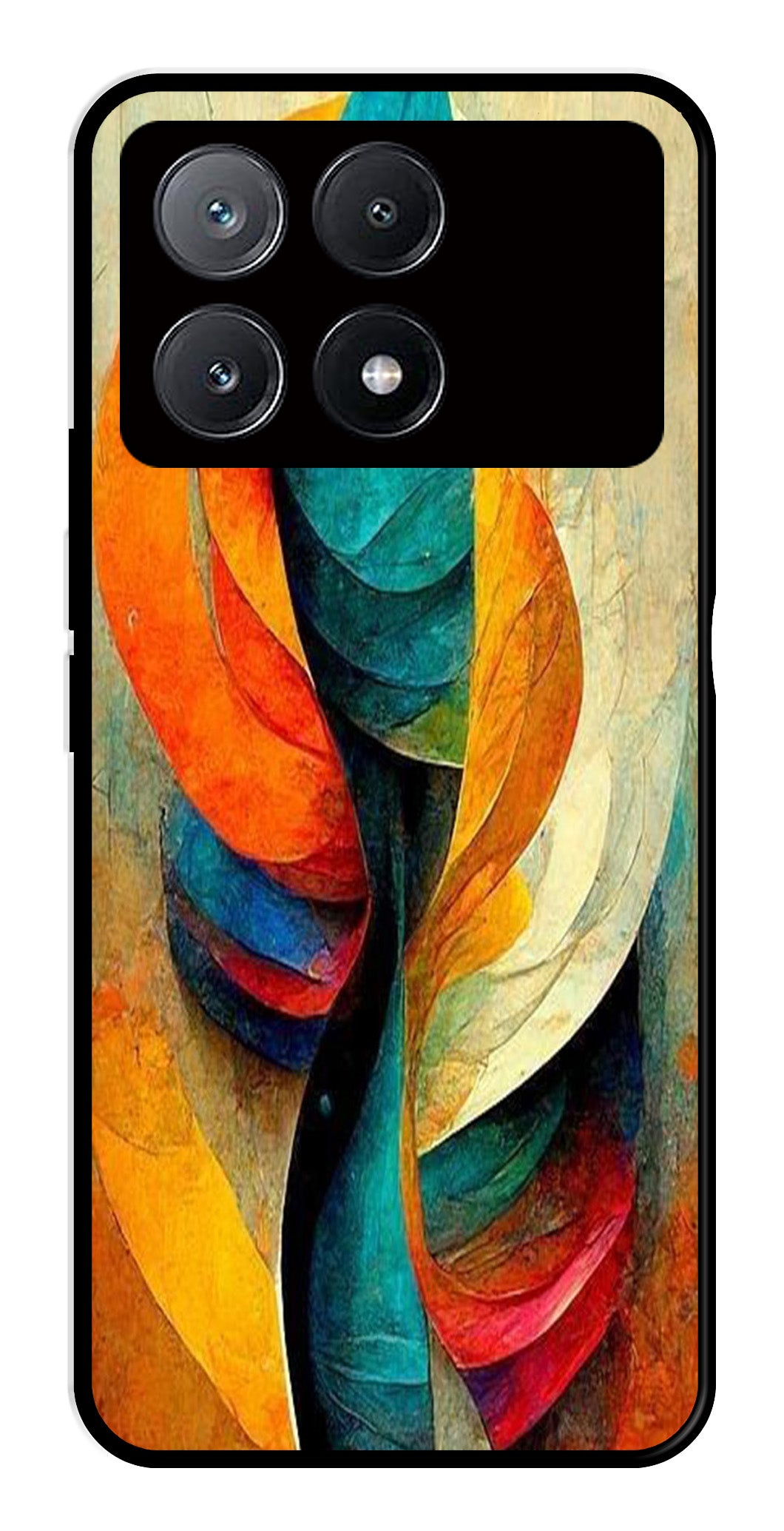 Modern Art Metal Mobile Case for Poco X6 Pro 5G Modern Art Metal Mobile Case for Poco X6 Pro 5G (Design No -11)