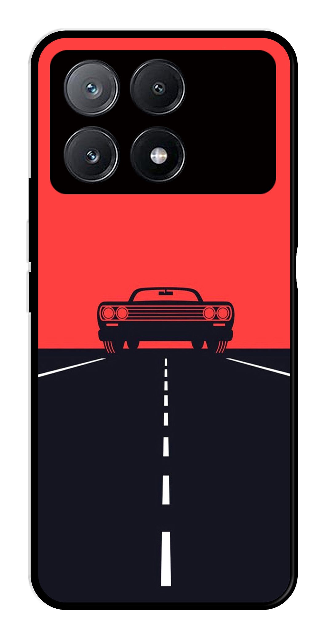 Car Lover Metal Mobile Case for Poco X6 Pro 5G Car Lover Metal Mobile Case for Poco X6 Pro 5G (Design No -21)