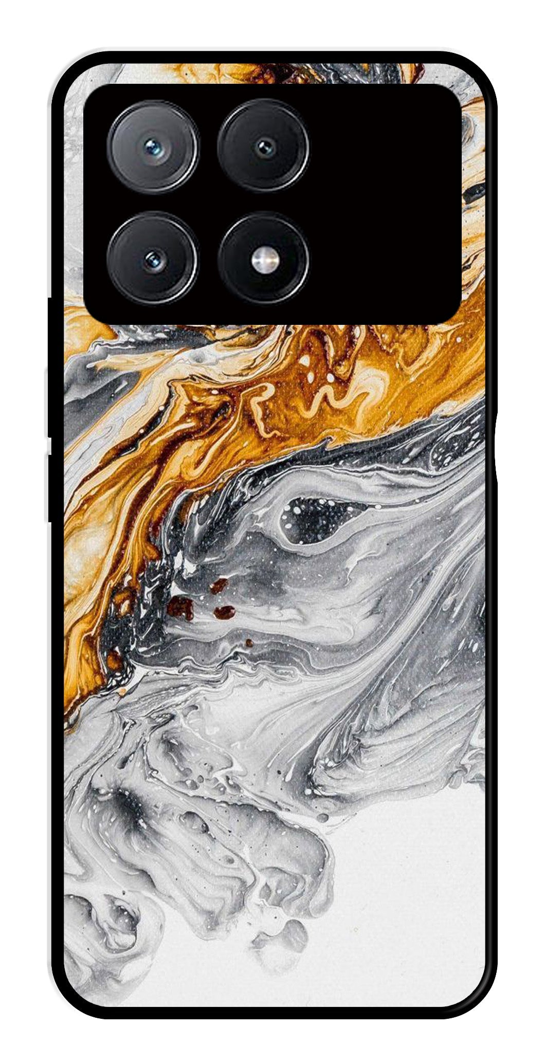 Marble Pattern Metal Mobile Case for Poco X6 Pro 5G Marble Pattern Metal Mobile Case for Poco X6 Pro 5G (Design No -36)
