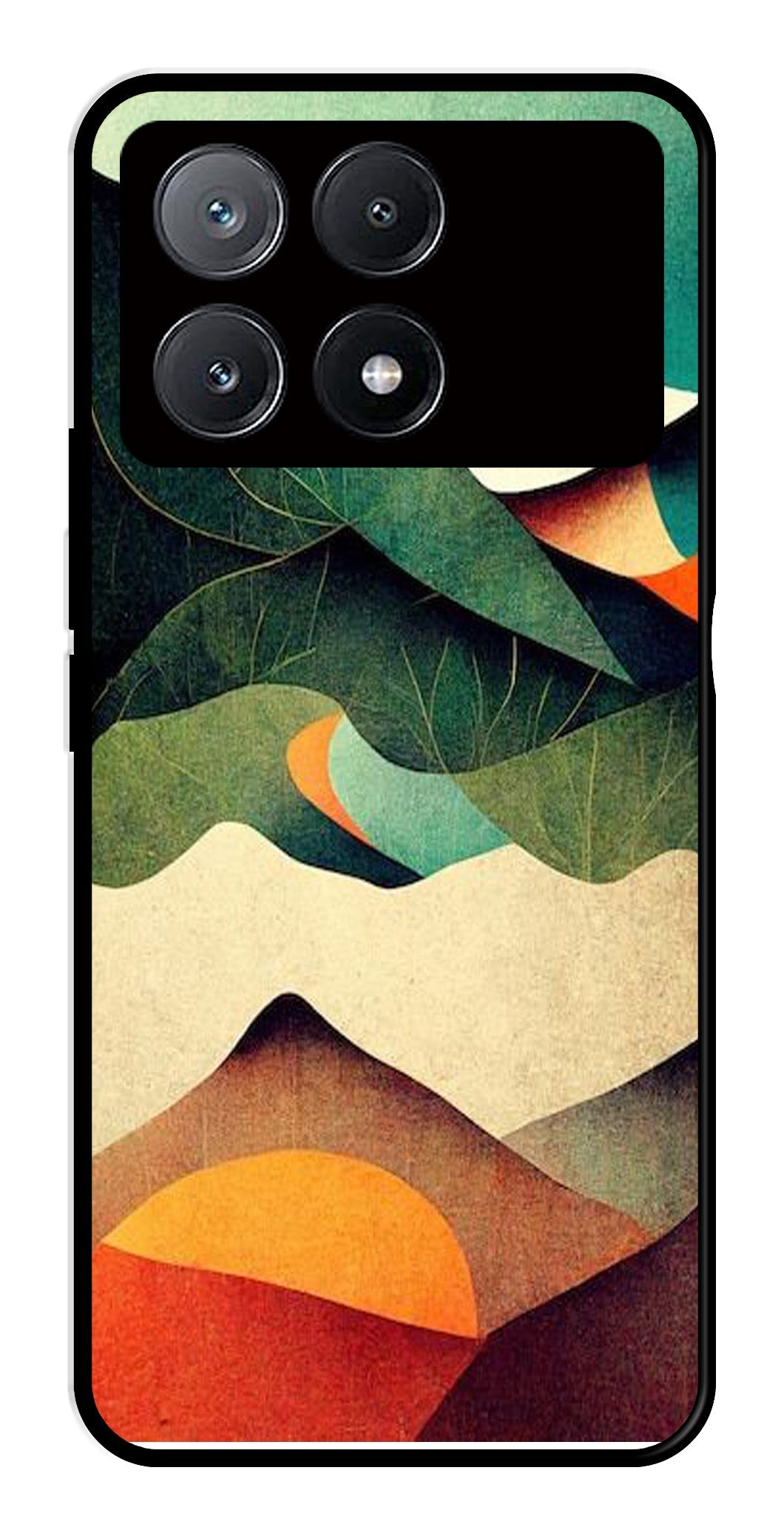 MultiColor Pattern Metal Mobile Case for Poco X6 Pro 5G MultiColor Pattern Metal Mobile Case for Poco X6 Pro 5G (Design No -43)