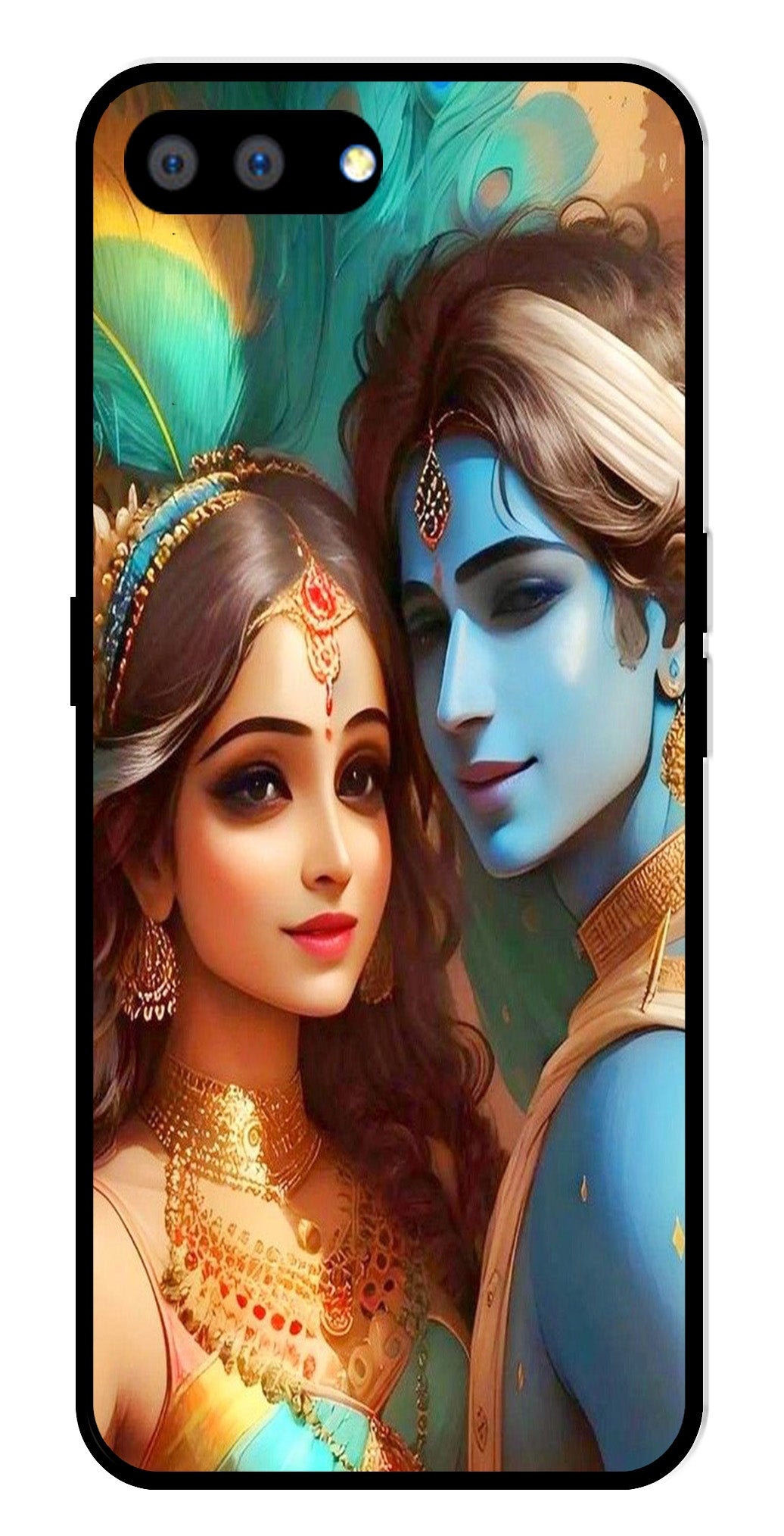 Lord Radha Krishna Metal Mobile Case for Realme A3s Lord Radha Krishna Metal Mobile Case for Realme A3s (Design No -01)