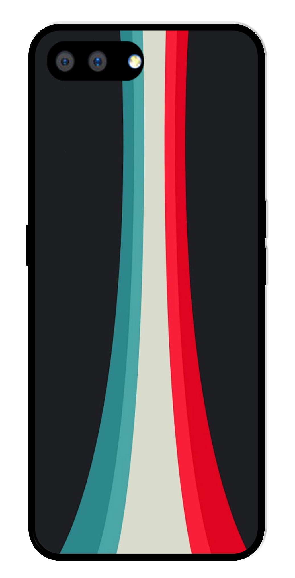 Modern Art Colorful Metal Mobile Case for Realme A3s Modern Art Colorful Metal Mobile Case for Realme A3s (Design No -48)