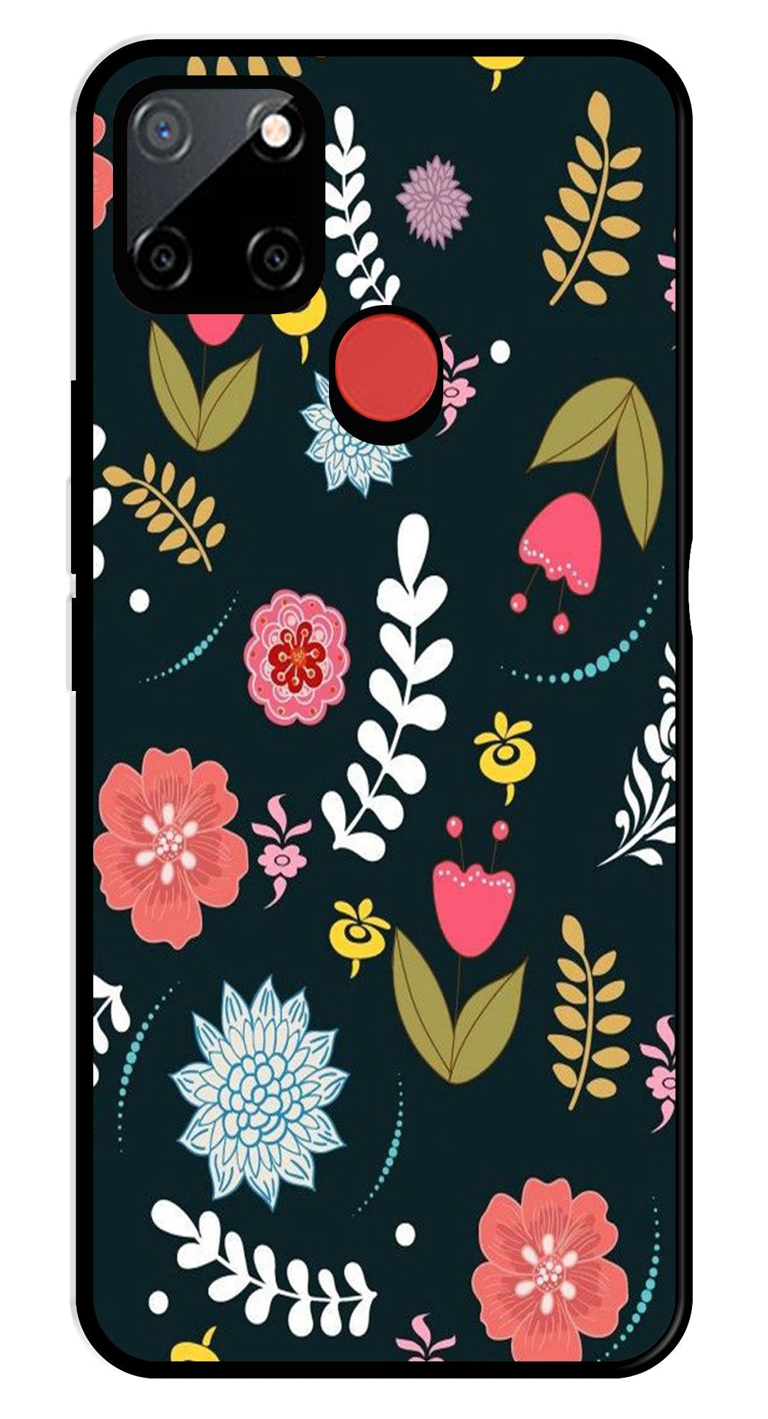 Floral Pattern2 Metal Mobile Case for Realme C67 5G Floral Pattern2 Metal Mobile Case for Realme C67 5G (Design No -12)