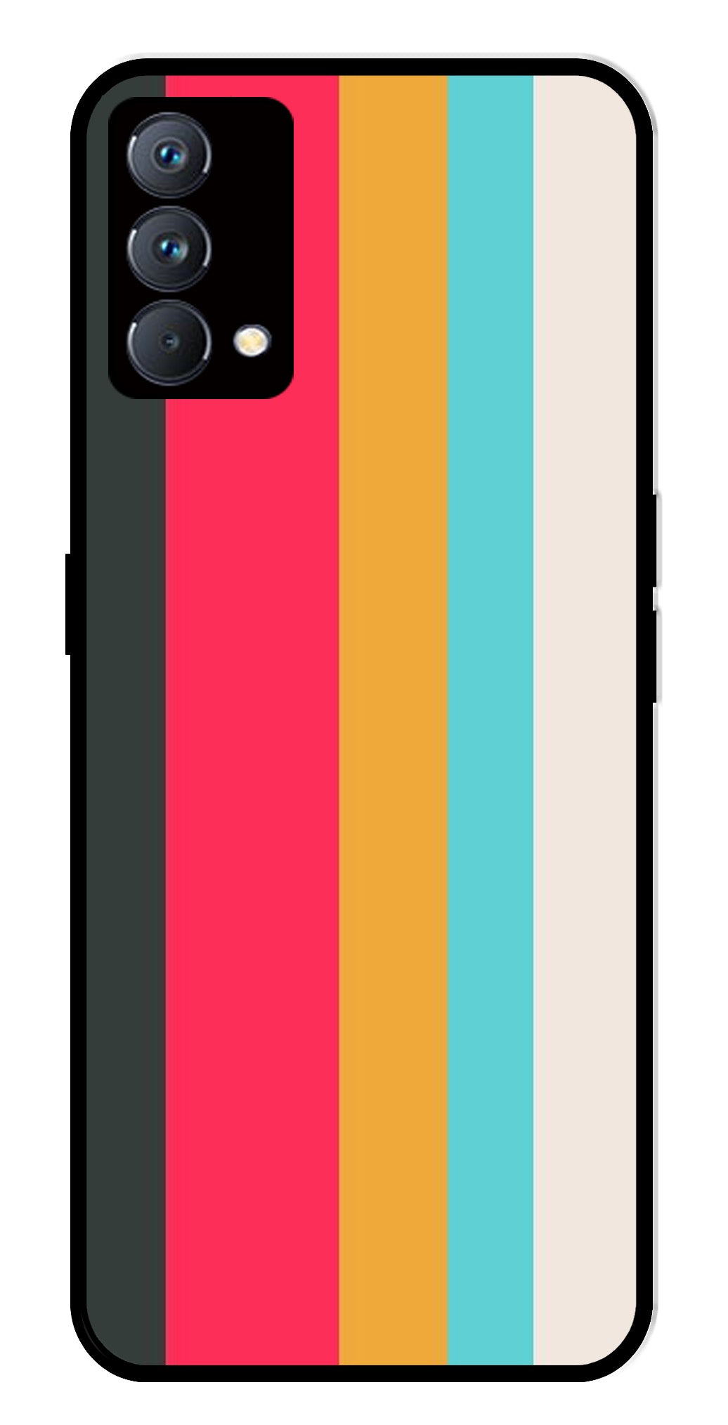 Muted Rainbow Metal Mobile Case for Realme GT Master Edition Muted Rainbow Metal Mobile Case for Realme GT Master Edition (Design No -31)