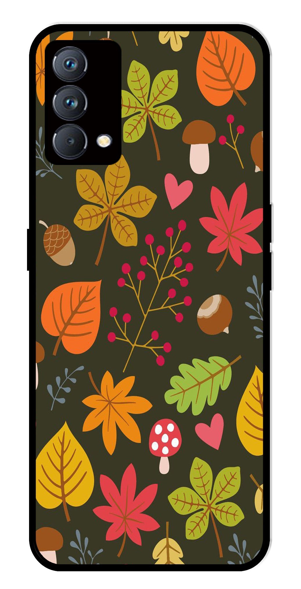 Leaves Design Metal Mobile Case for Realme GT Master Edition Leaves Design Metal Mobile Case for Realme GT Master Edition (Design No -51)