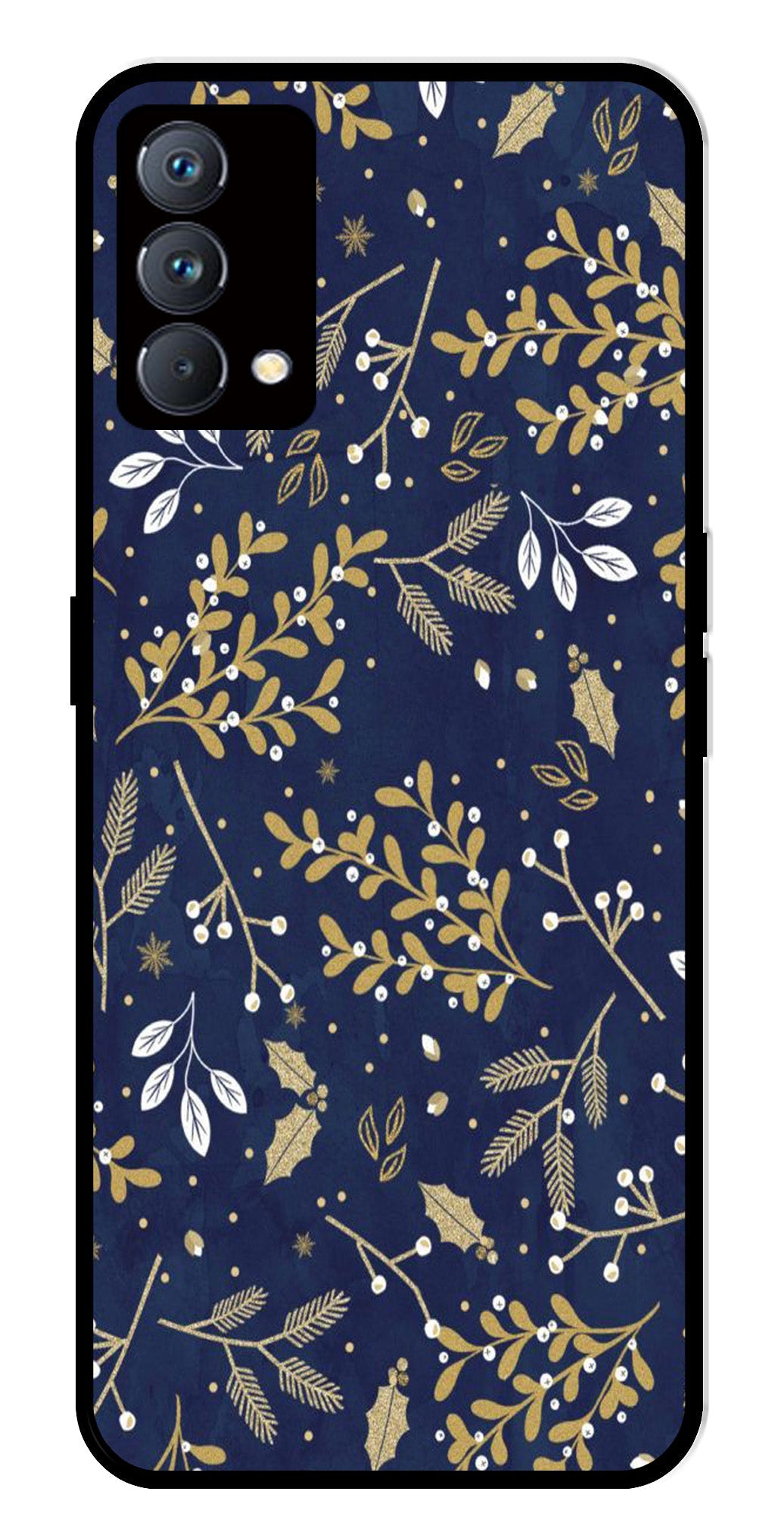 Floral Pattern Metal Mobile Case for Realme GT Master Edition (Design No -52)