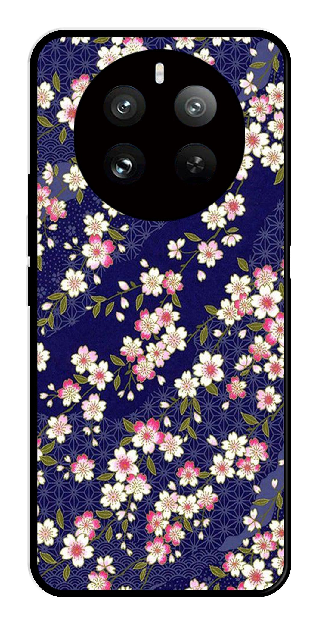 Flower Design Metal Mobile Case for Realme 12 Pro Flower Design Metal Mobile Case for Realme 12 Pro (Design No -25)