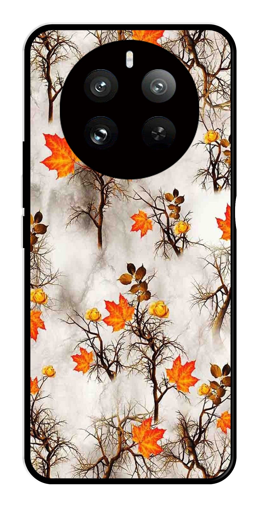 Autumn leaves Metal Mobile Case for Realme P1 5G (Design No -55)