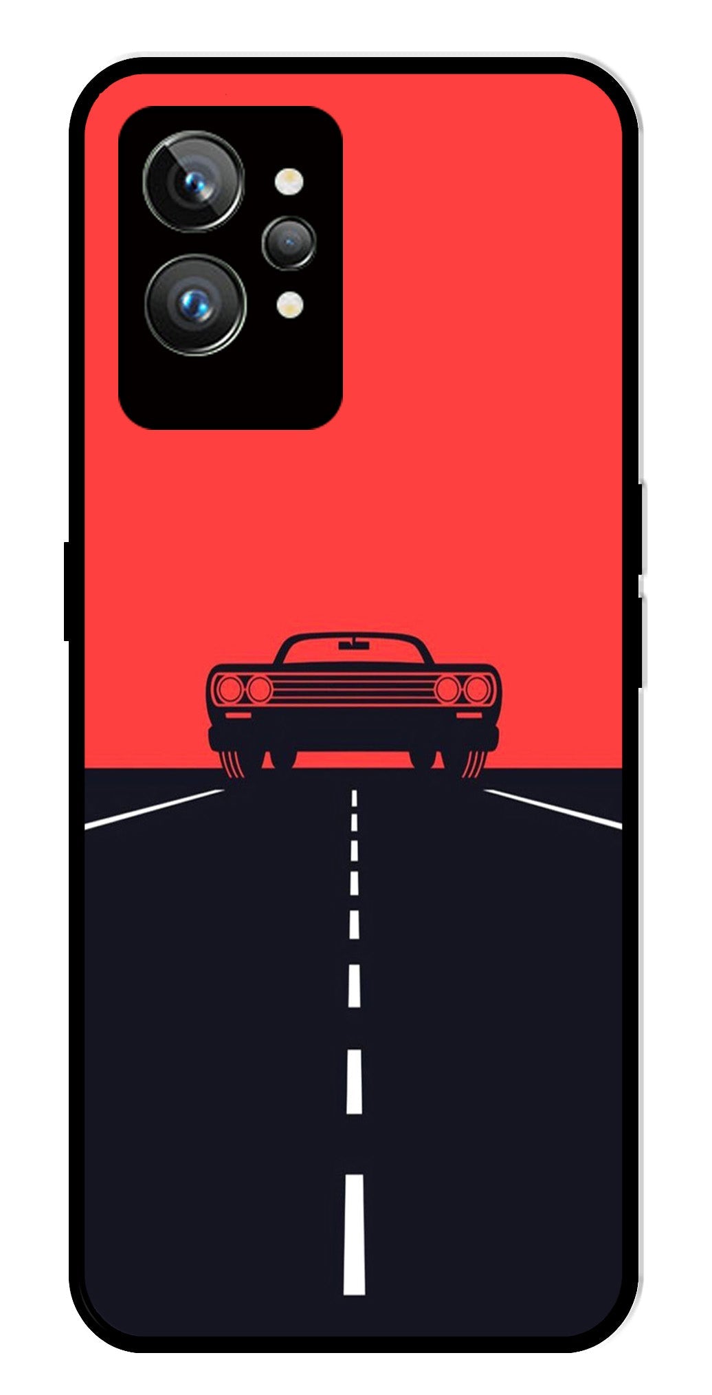 Car Lover Metal Mobile Case for Realme GT 2 Pro Car Lover Metal Mobile Case for Realme GT 2 Pro (Design No -21)