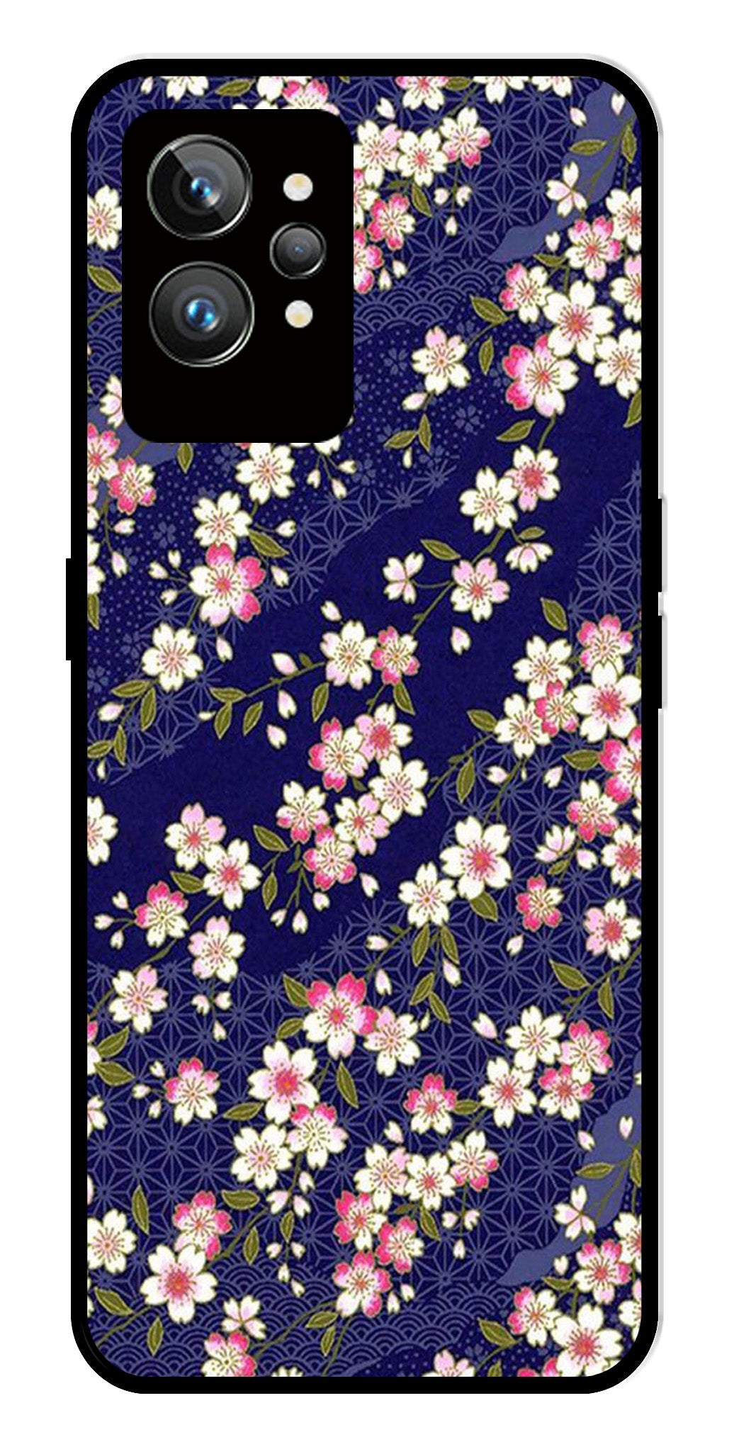 Flower Design Metal Mobile Case for Realme GT 2 Pro Flower Design Metal Mobile Case for Realme GT 2 Pro (Design No -25)
