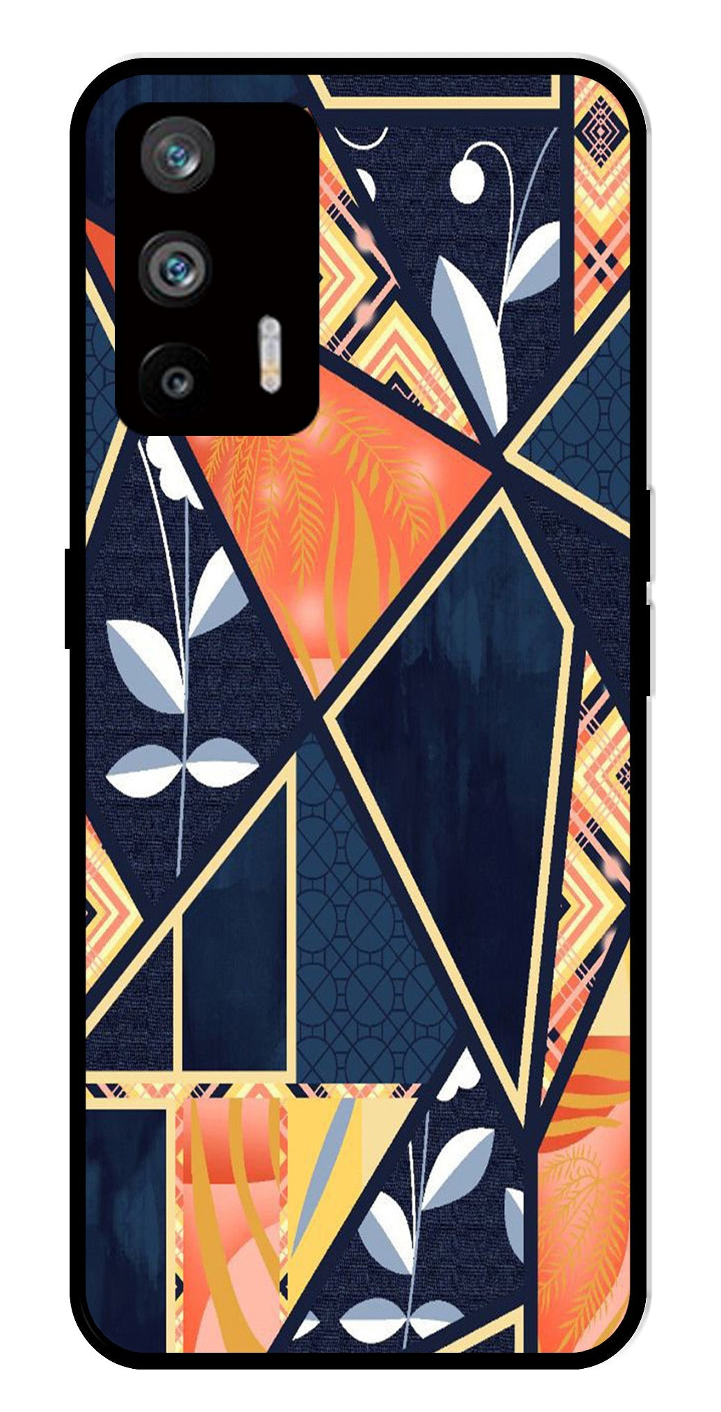 Marble Design Metal Mobile Case for Realme Q3 Pro Marble Design Metal Mobile Case for Realme Q3 Pro (Design No -07)