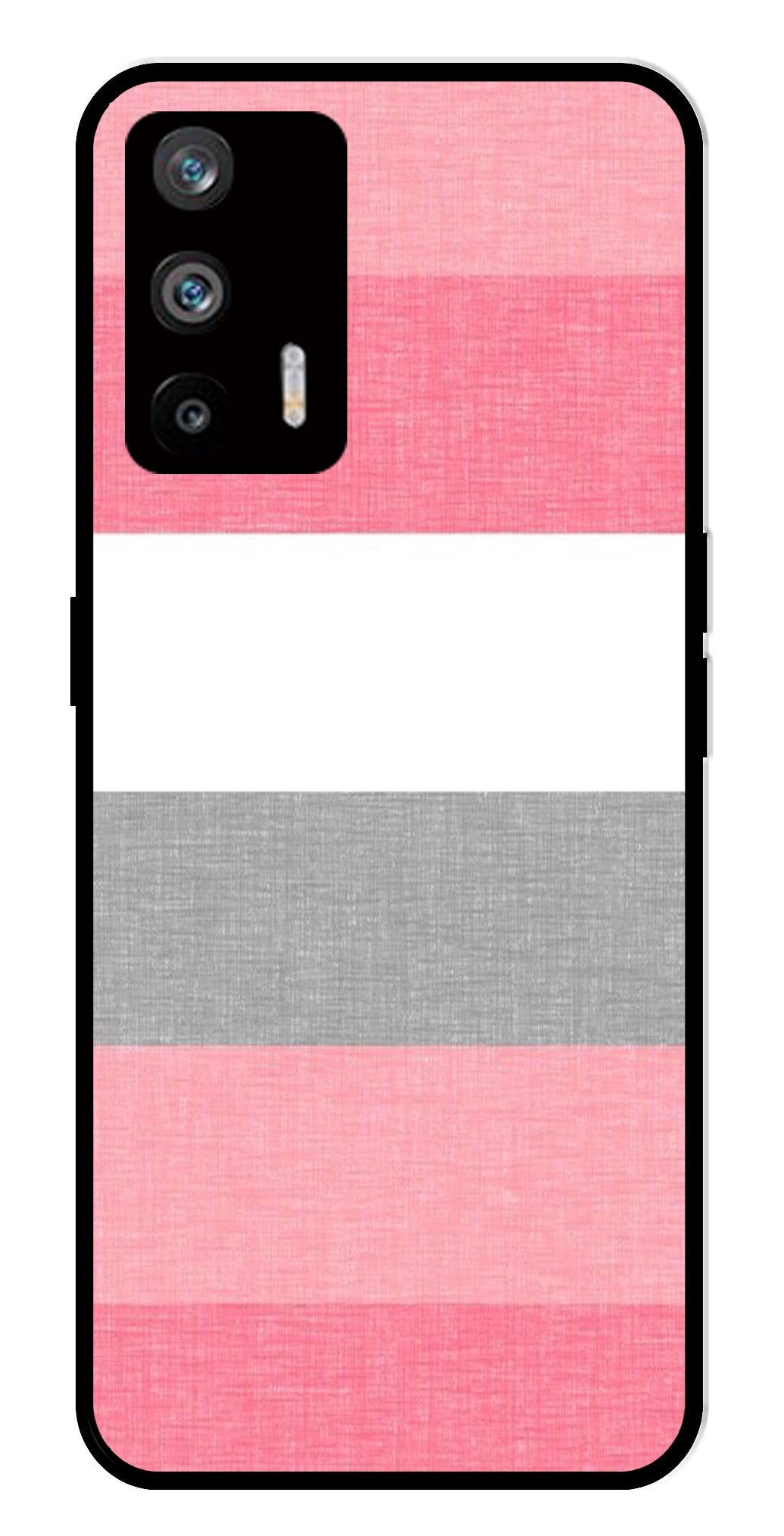 Pink Pattern Metal Mobile Case for Realme Q3 Pro Pink Pattern Metal Mobile Case for Realme Q3 Pro (Design No -23)
