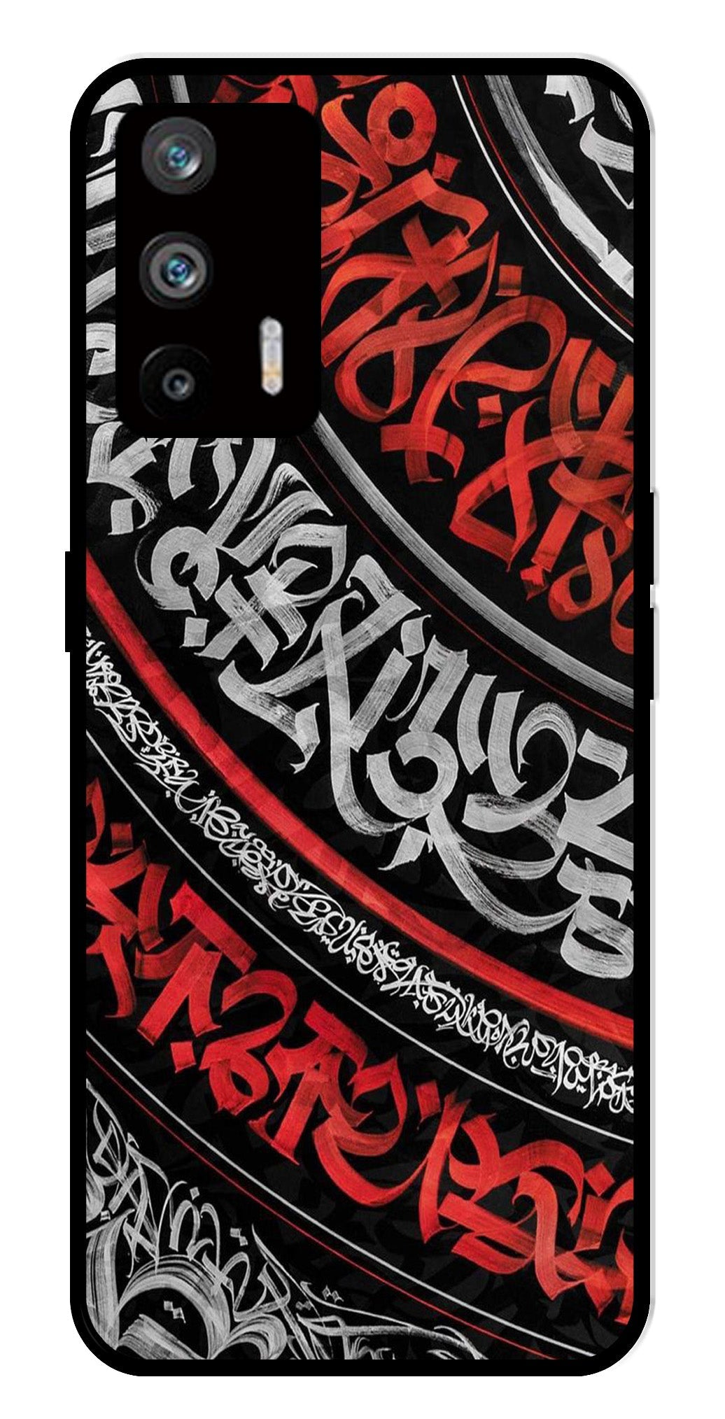 Qalander Art Metal Mobile Case for Realme Q3 Pro (Design No -49)