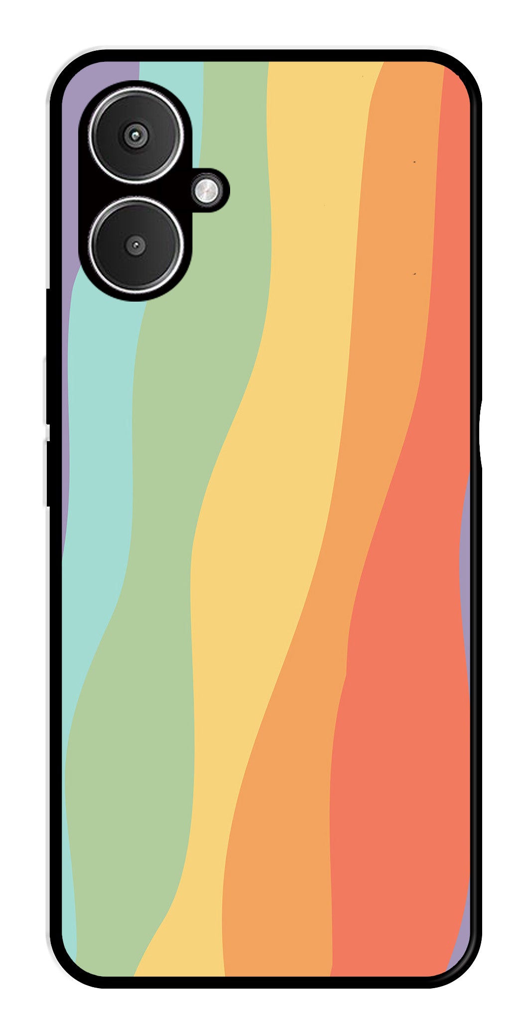 Muted Rainbow Metal Mobile Case for Redmi 13C 5G Muted Rainbow Metal Mobile Case for Redmi 13C 5G (Design No -02)